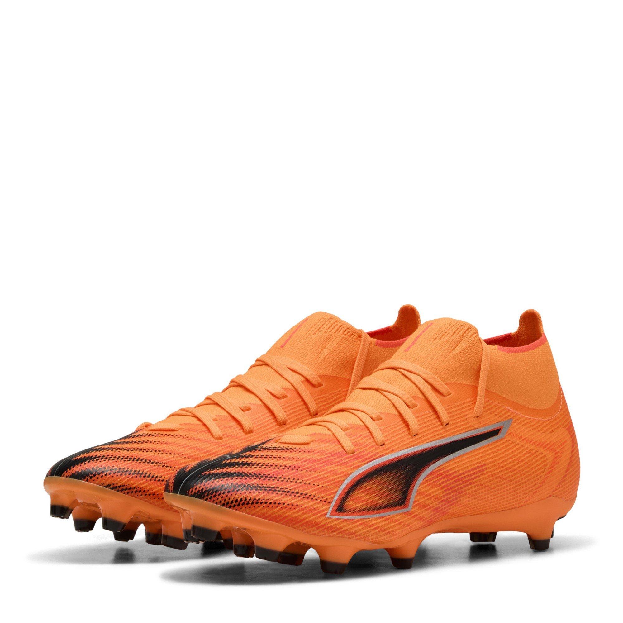 Puma Women's Ultra 5 Match+ Firm Ground Football Boots - Orange/Black - 6 (39)