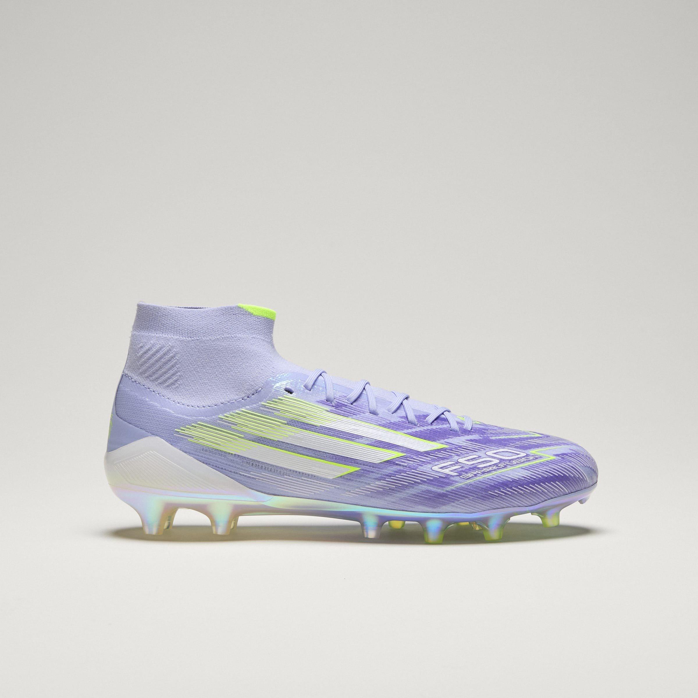 Lila/Zitrone - adidas - F50 Sparkfusion Elite Womens Firm Ground Boots - 12