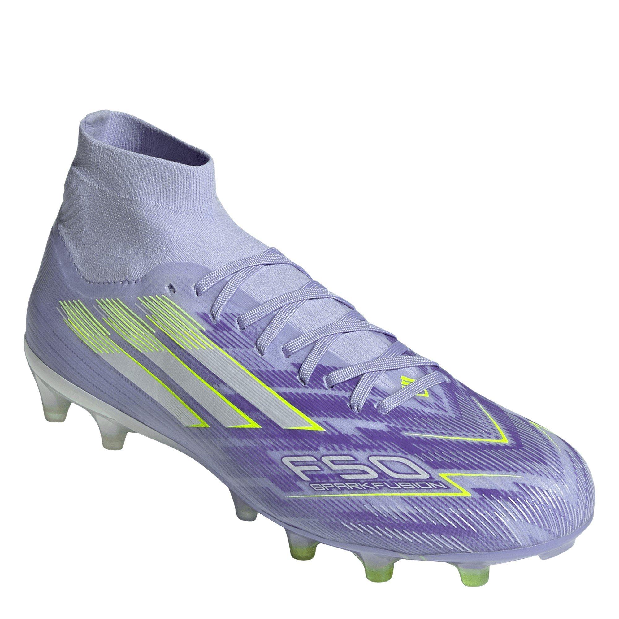 Purple/Lemon - adidas - F50 Sparkfusion Pro Womens Firm Ground Football Boots - 3