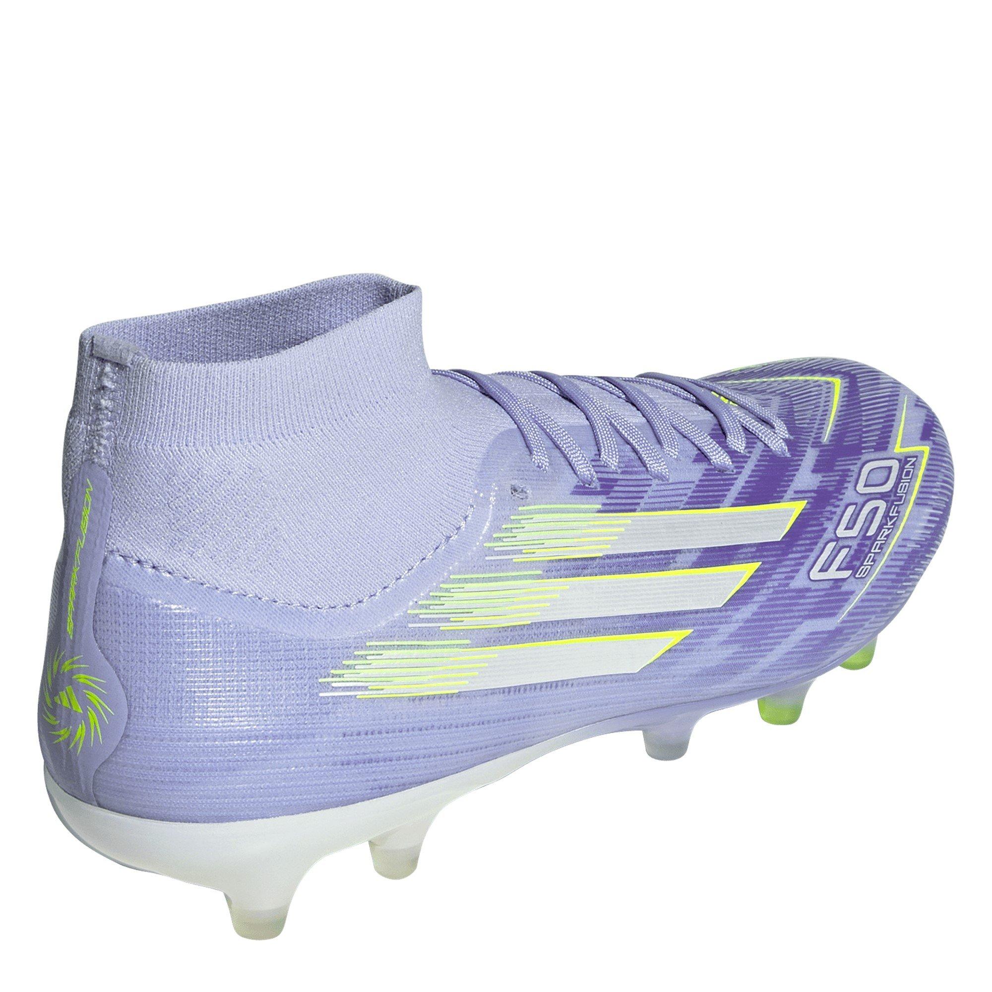 Purple/Lemon - adidas - F50 Sparkfusion Pro Womens Firm Ground Football Boots - 4