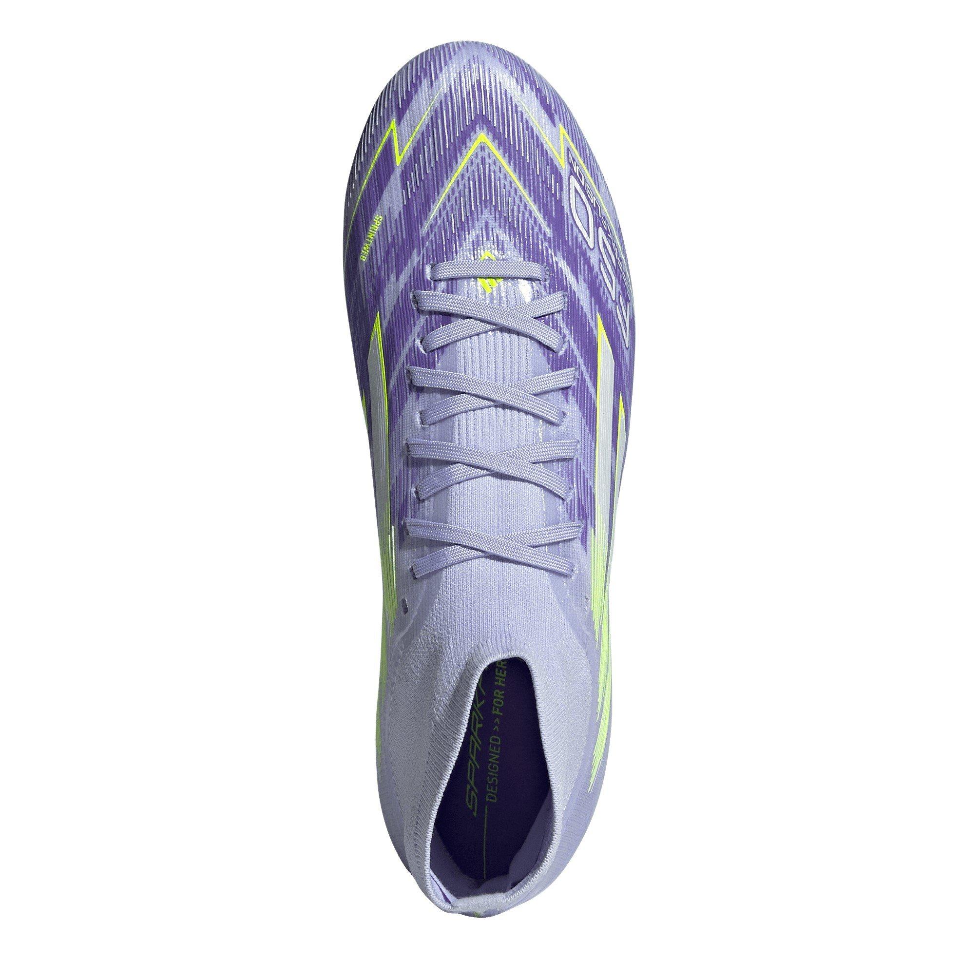 Purple/Lemon - adidas - F50 Sparkfusion Pro Womens Firm Ground Football Boots - 5