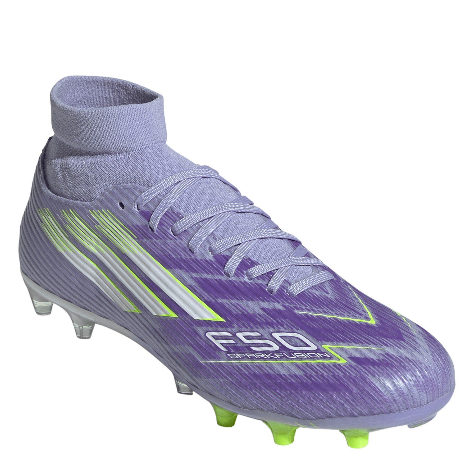 Purple/Lemon - adidas - F50 Sparkfusion League Womens Firm Ground Football Boots - 3