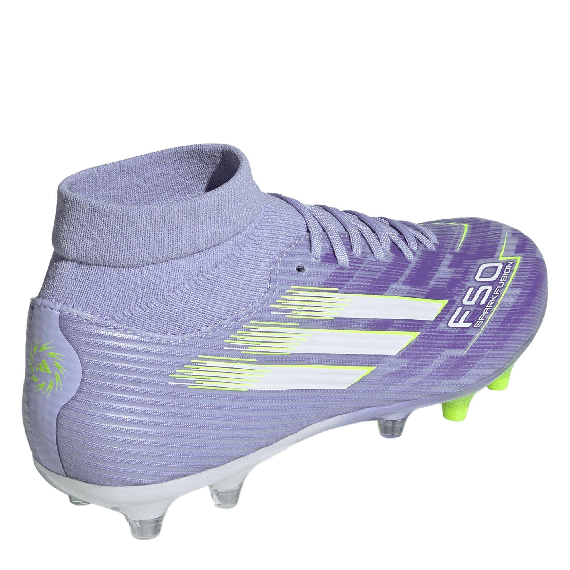 Purple/Lemon - adidas - F50 Sparkfusion League Womens Firm Ground Football Boots - 4