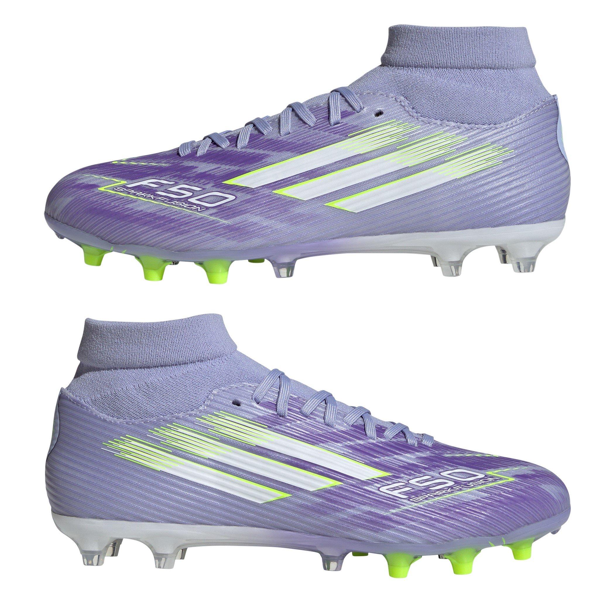 Purple/Lemon - adidas - F50 Sparkfusion League Womens Firm Ground Football Boots - 9