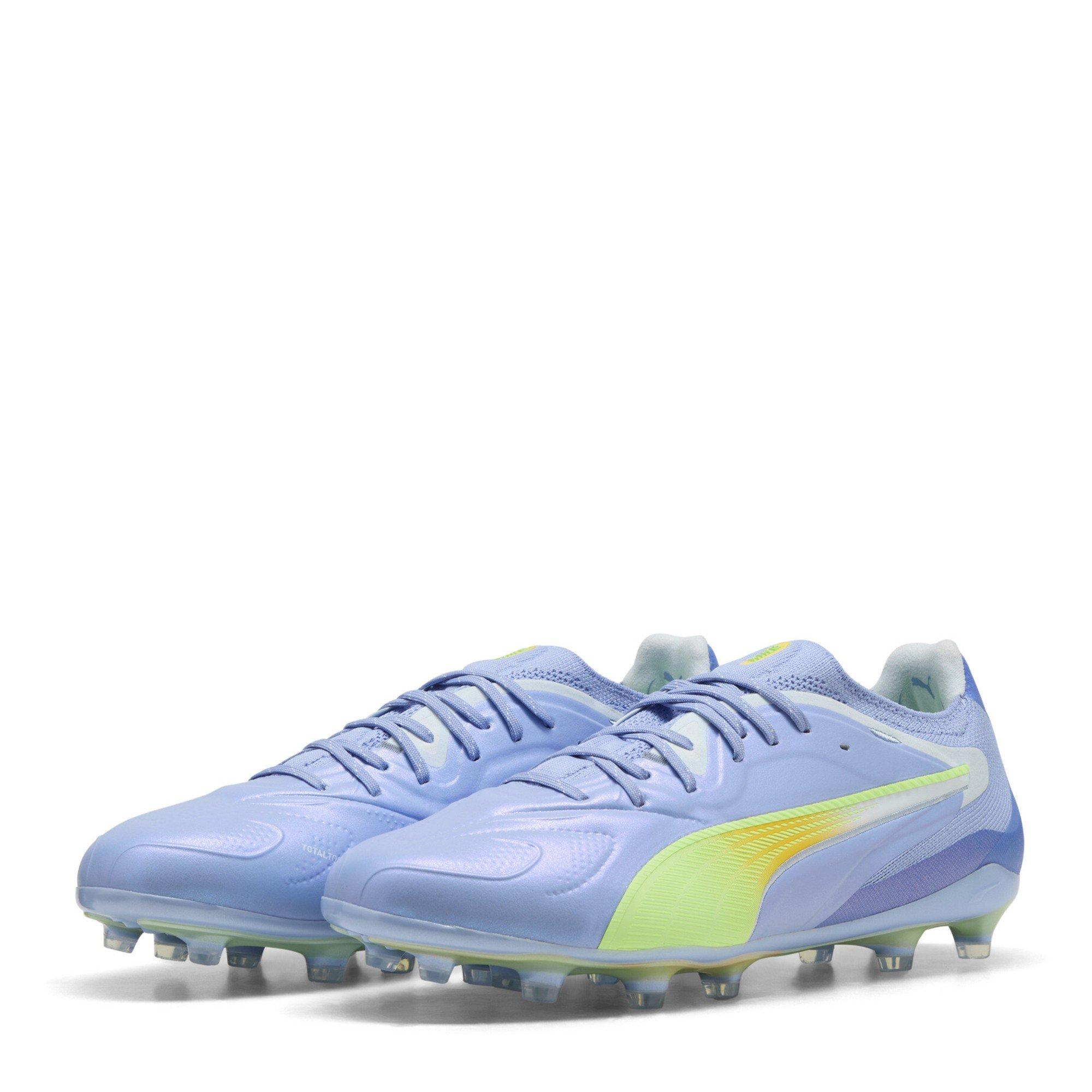 Puma Women's King .1 King Firm Ground Football Boots - Ice/Yellow - 7 (40.5)