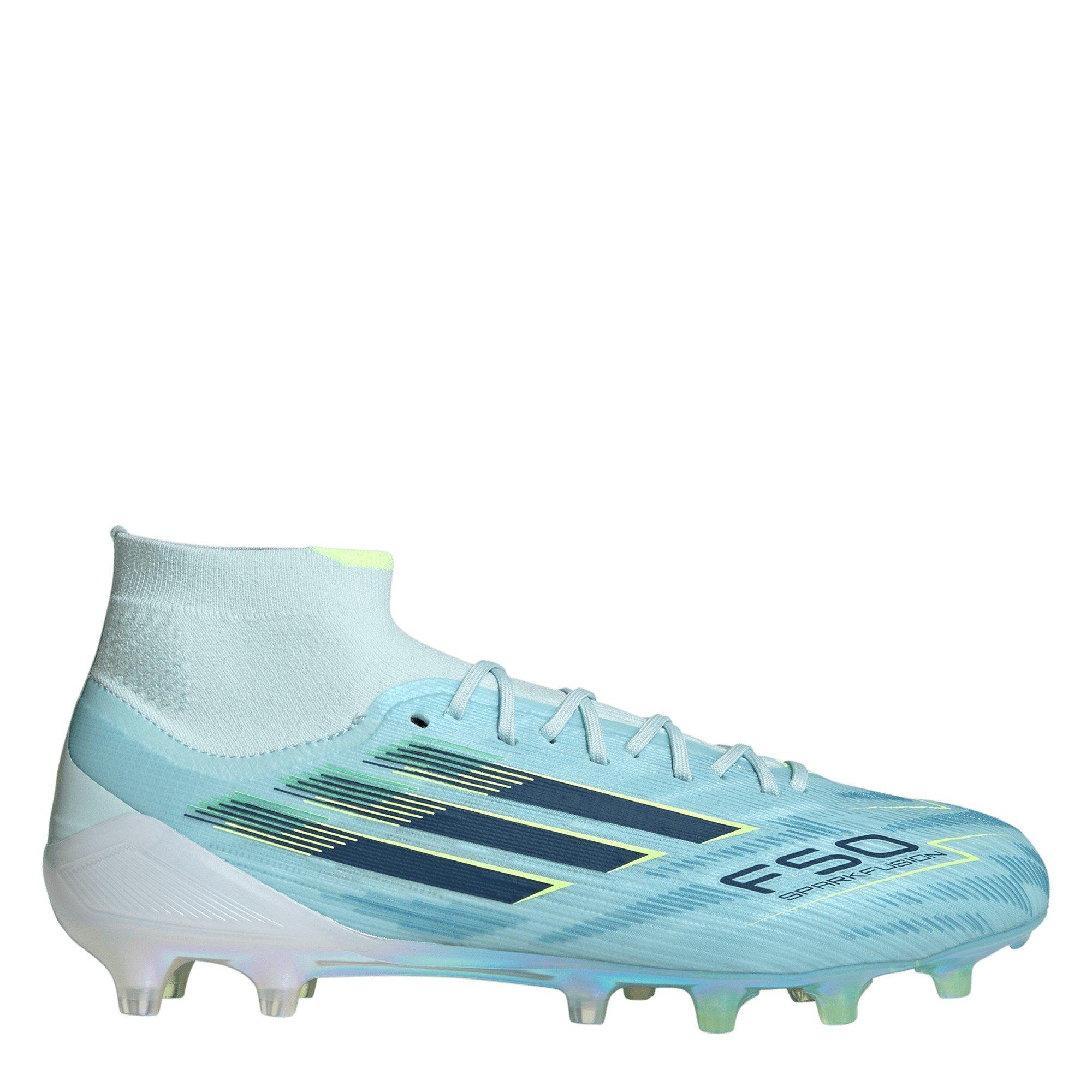 Adidas Women's F50 Sparkfusion Elite Firm Ground Football Boots - Blue/Yellow - 7 (40.7)
