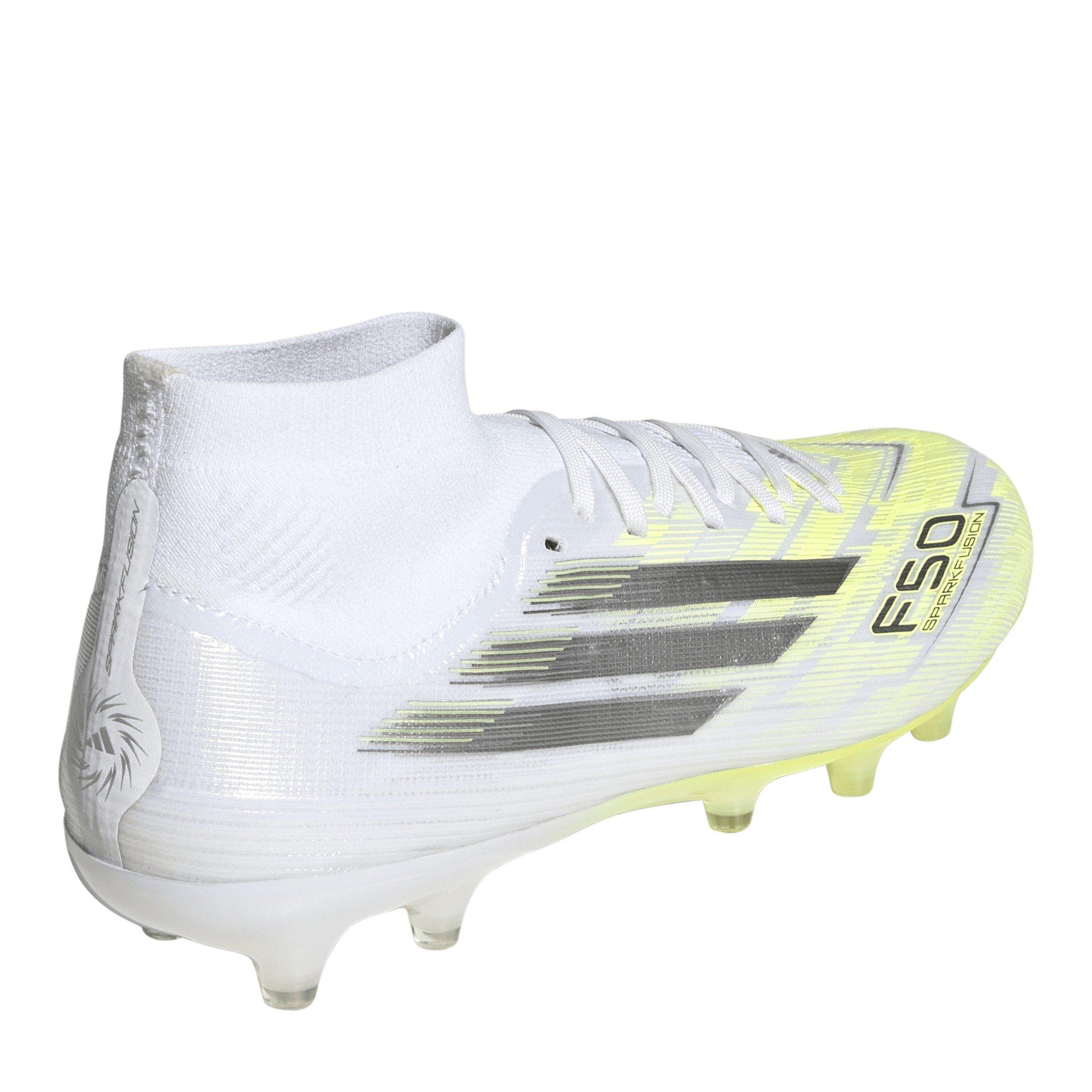 Amarelo Solar - adidas - adidas F50 SPARKFUSION PRO Mid Cut Firm Ground / Artificial Ground Football Boots Womens - 4