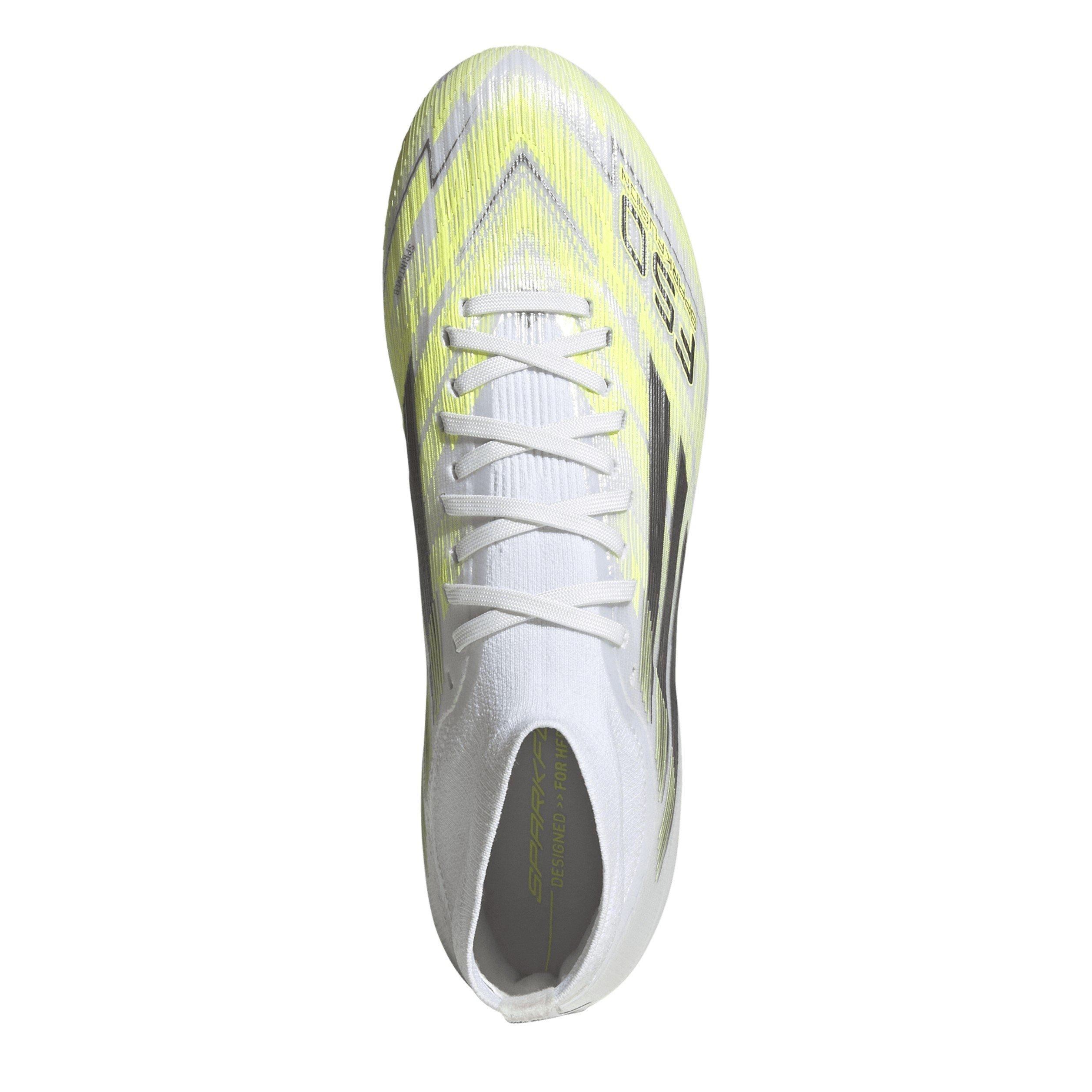 Amarelo Solar - adidas - adidas F50 SPARKFUSION PRO Mid Cut Firm Ground / Artificial Ground Football Boots Womens - 5