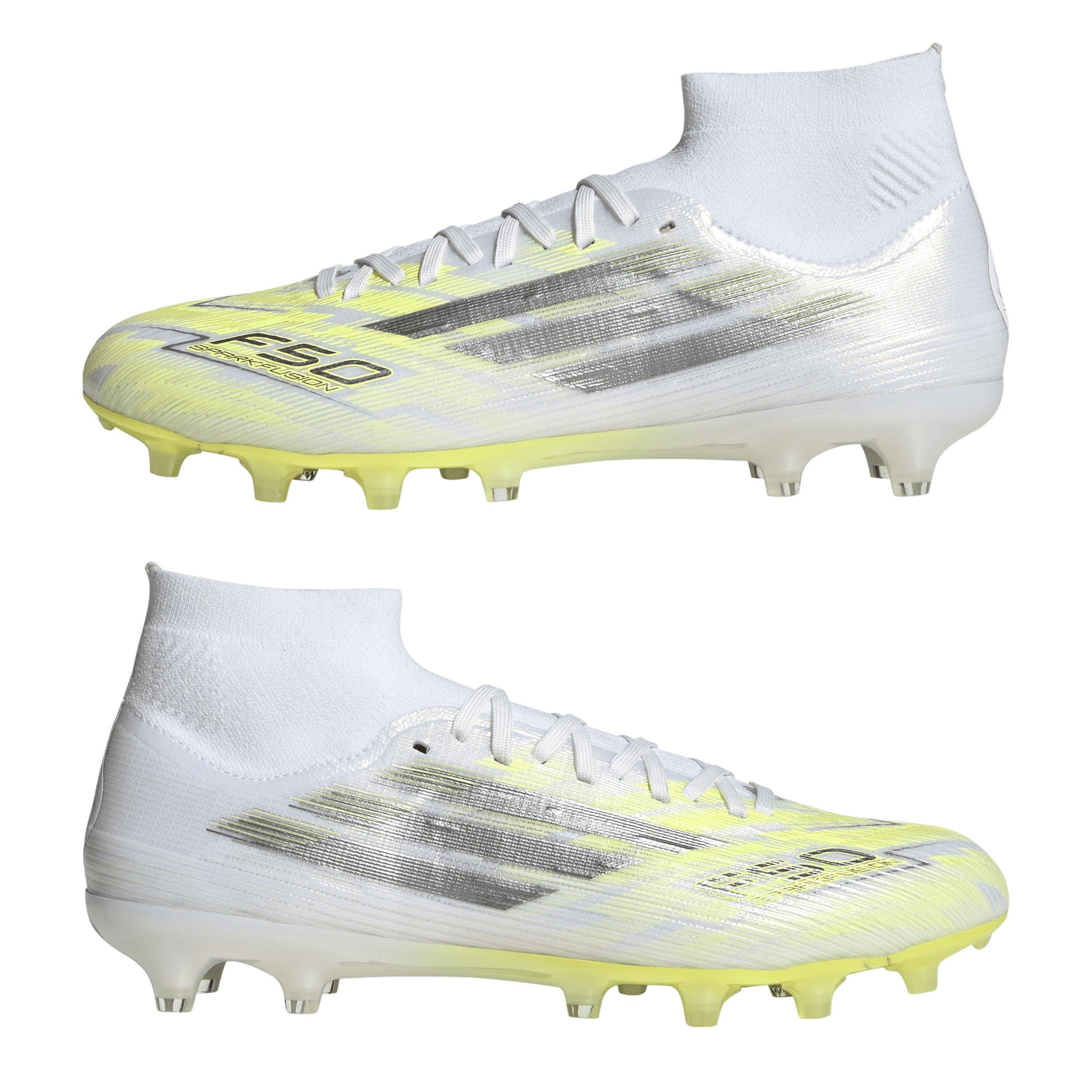 Amarelo Solar - adidas - adidas F50 SPARKFUSION PRO Mid Cut Firm Ground / Artificial Ground Football Boots Womens - 9