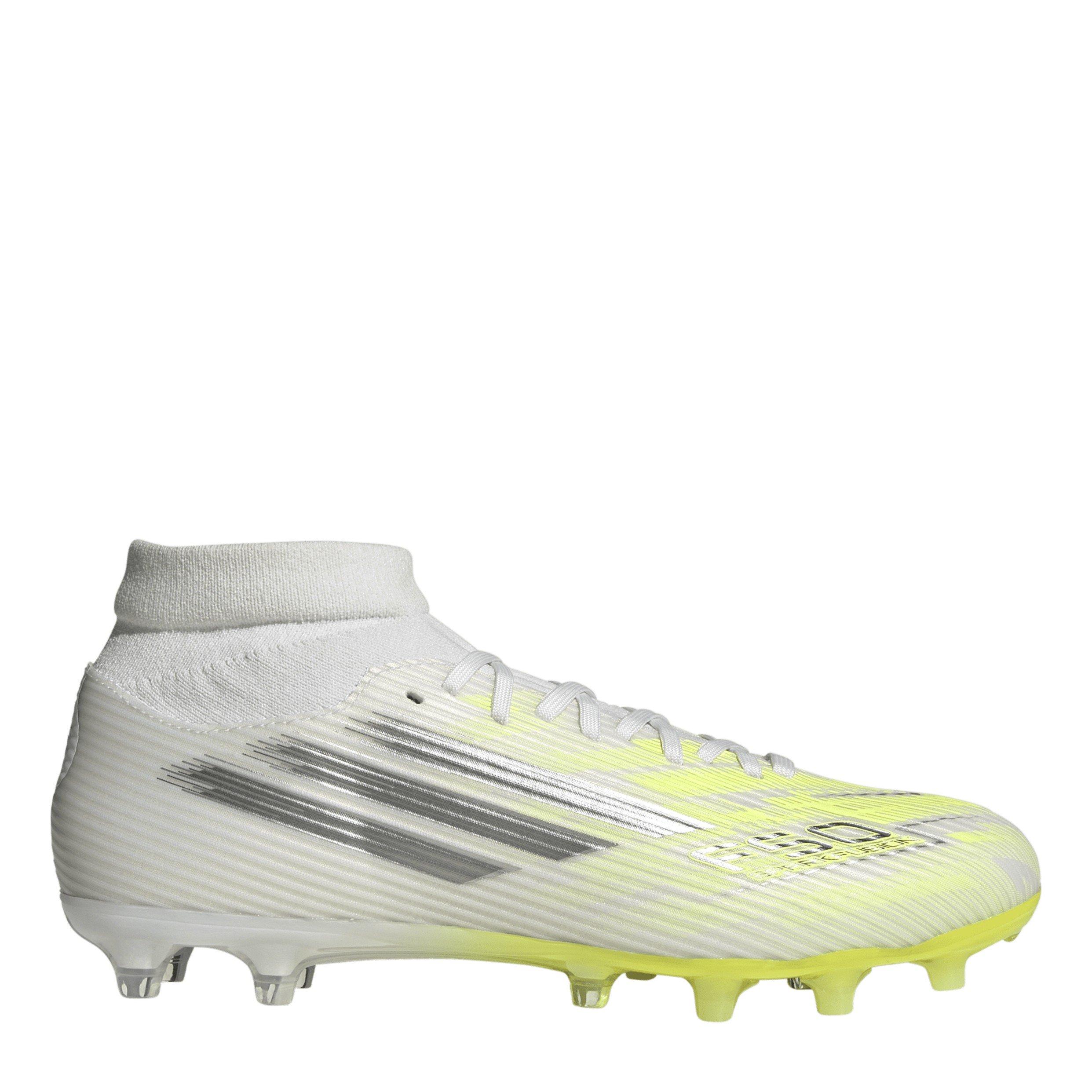 White/Iron/Yllw - adidas - Womens adidas F50 Sparkfusion League Firm Ground Football Boots - 1