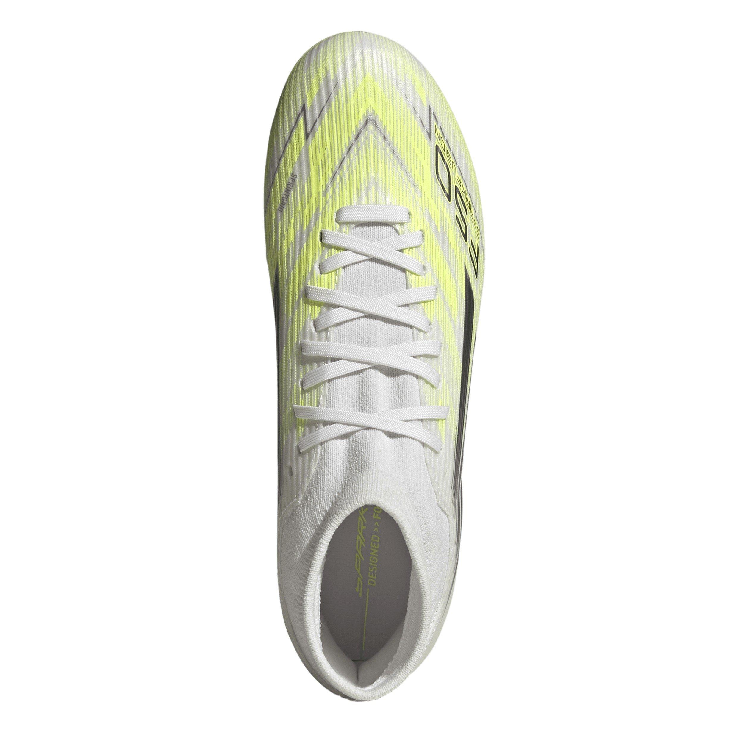White/Iron/Yllw - adidas - Womens adidas F50 Sparkfusion League Firm Ground Football Boots - 5