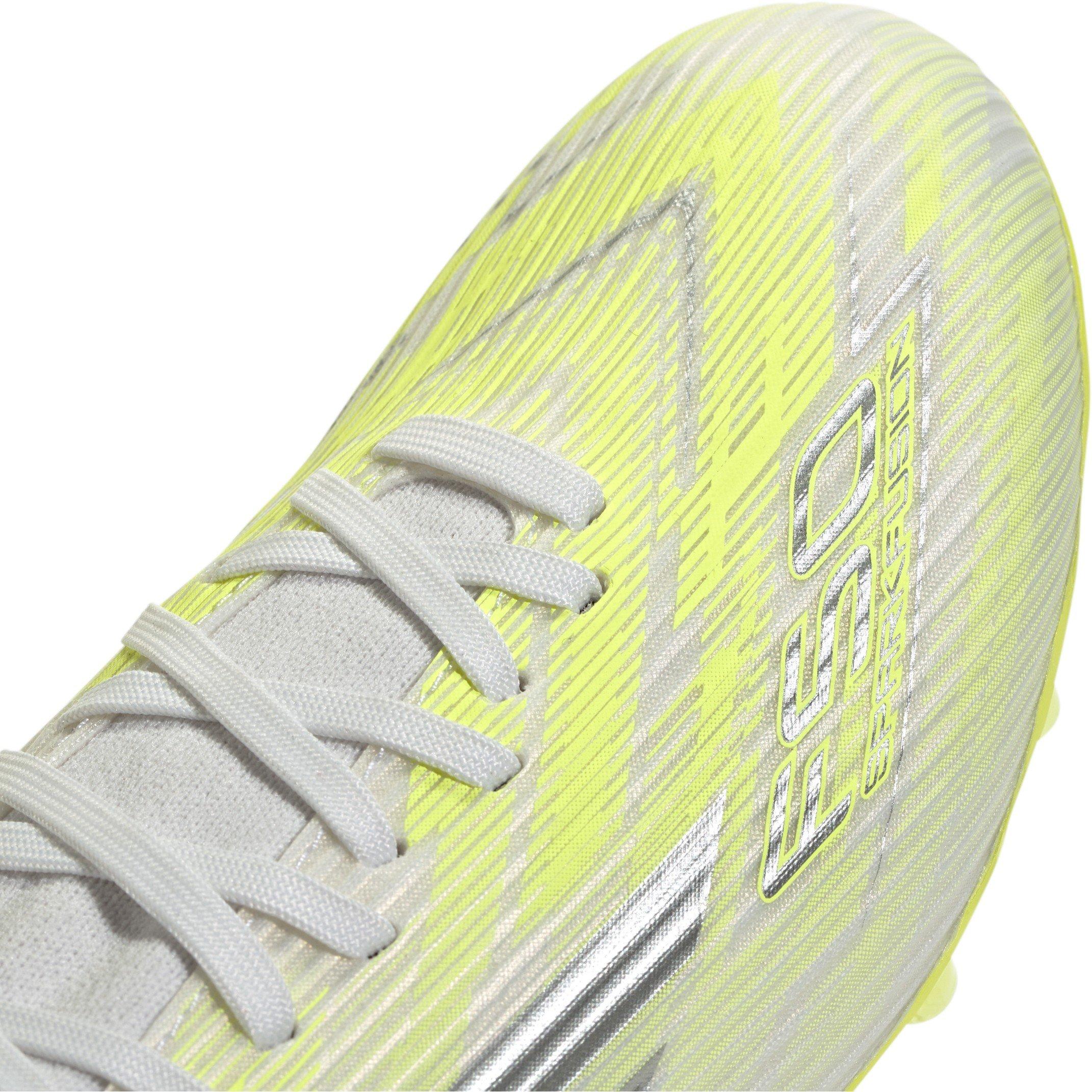 White/Iron/Yllw - adidas - Womens adidas F50 Sparkfusion League Firm Ground Football Boots - 7