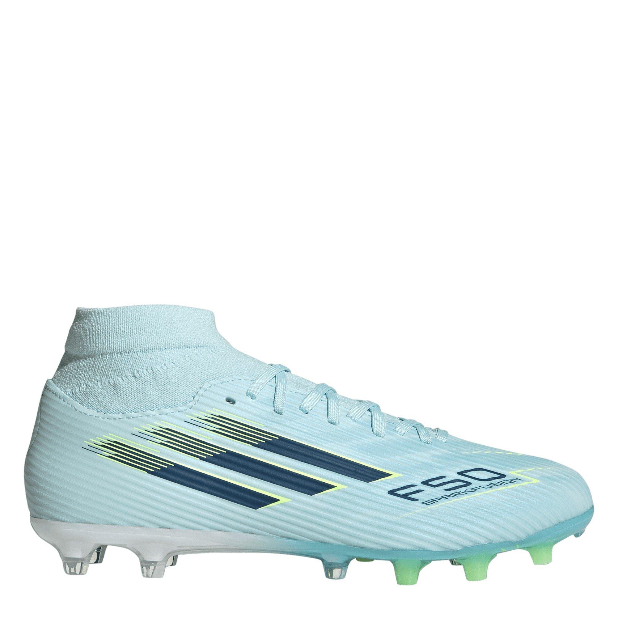 Adidas Women's F50 Sparkfusion League .Firm Ground Football Boots - Blue/Yellow - 4 (36.7)
