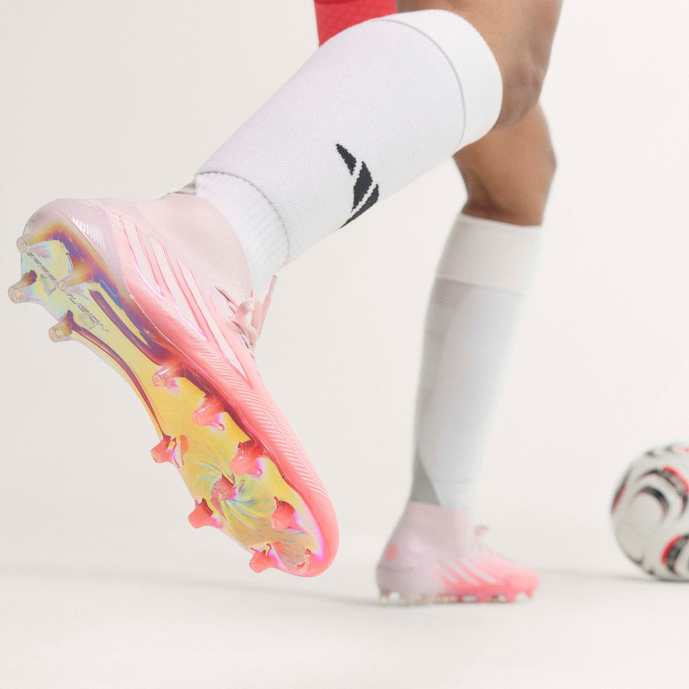 White/Coral - adidas - Women's F50 .1 Firm-Ground Slim-Fit Football Boots - 3