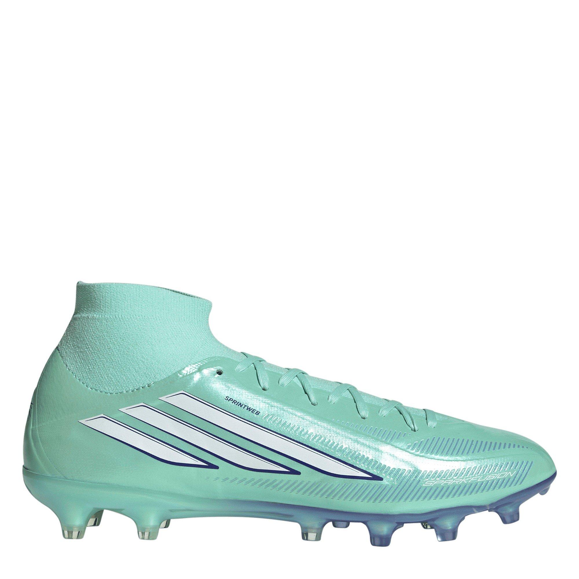 Mint/Black - adidas - Women's F50 Sparkfusion PRO FG/AG Primeknit Lace-Up Football Boots - 1