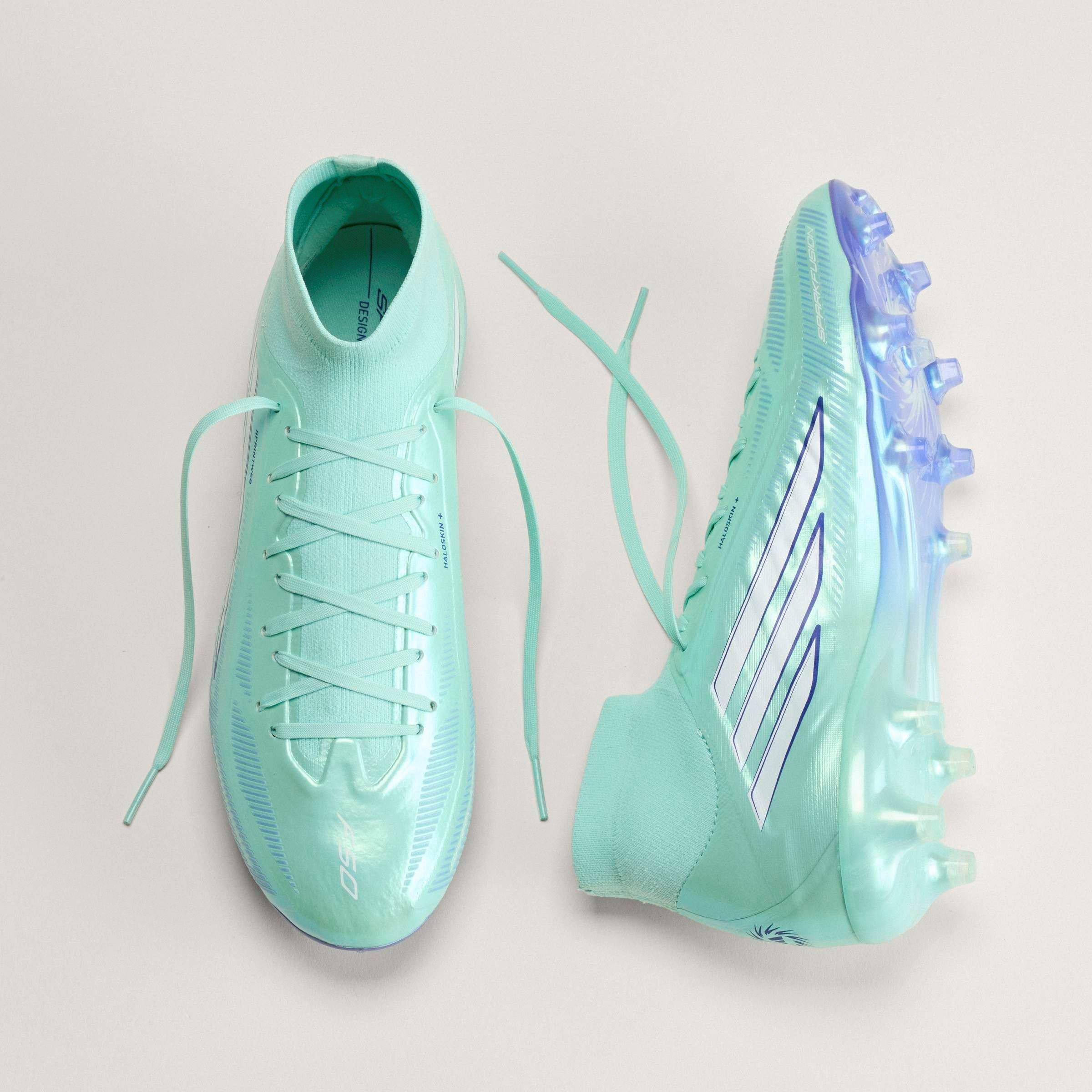 Mint/Black - adidas - Women's F50 Sparkfusion PRO FG/AG Primeknit Lace-Up Football Boots - 11