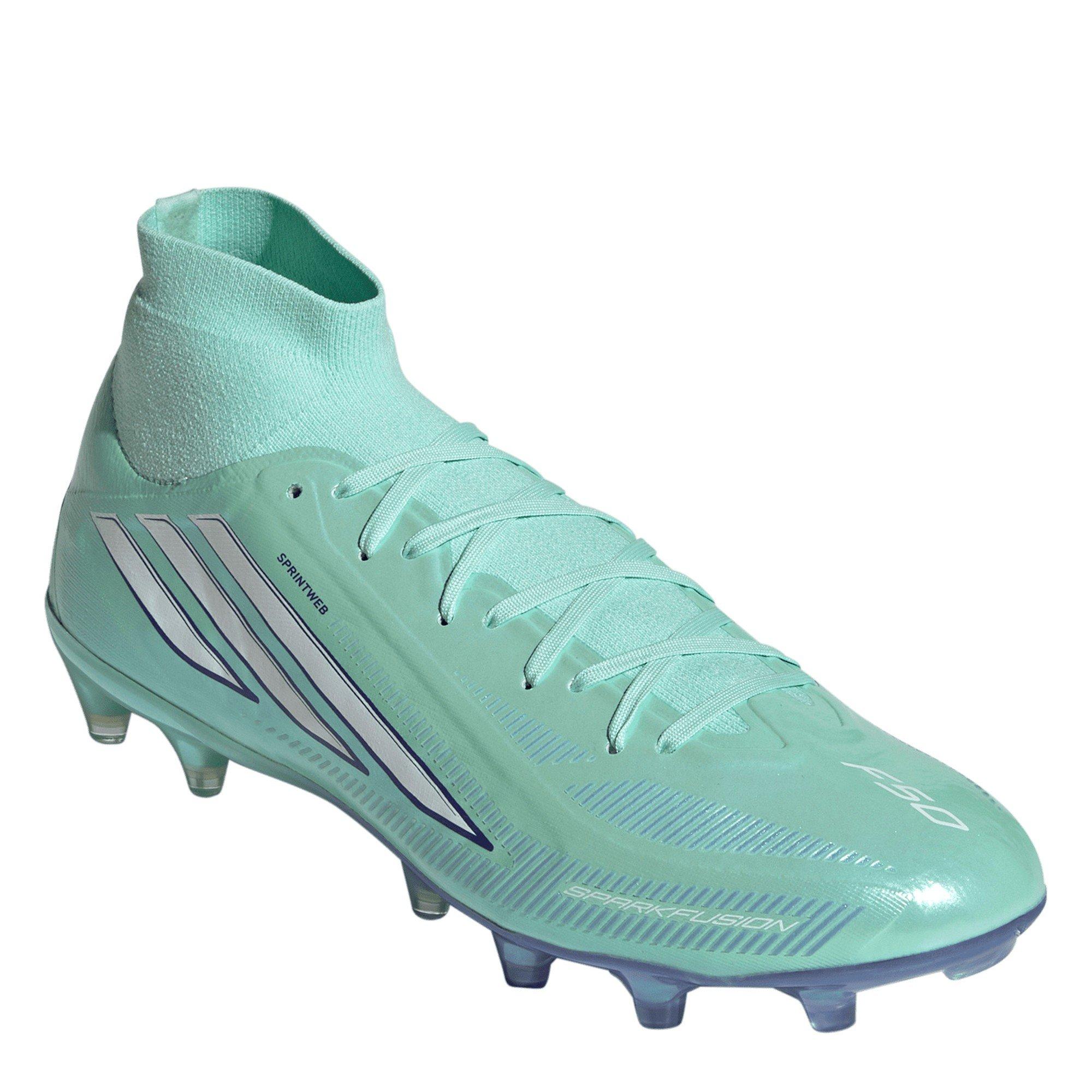 Mint/Black - adidas - Women's F50 Sparkfusion PRO FG/AG Primeknit Lace-Up Football Boots - 3