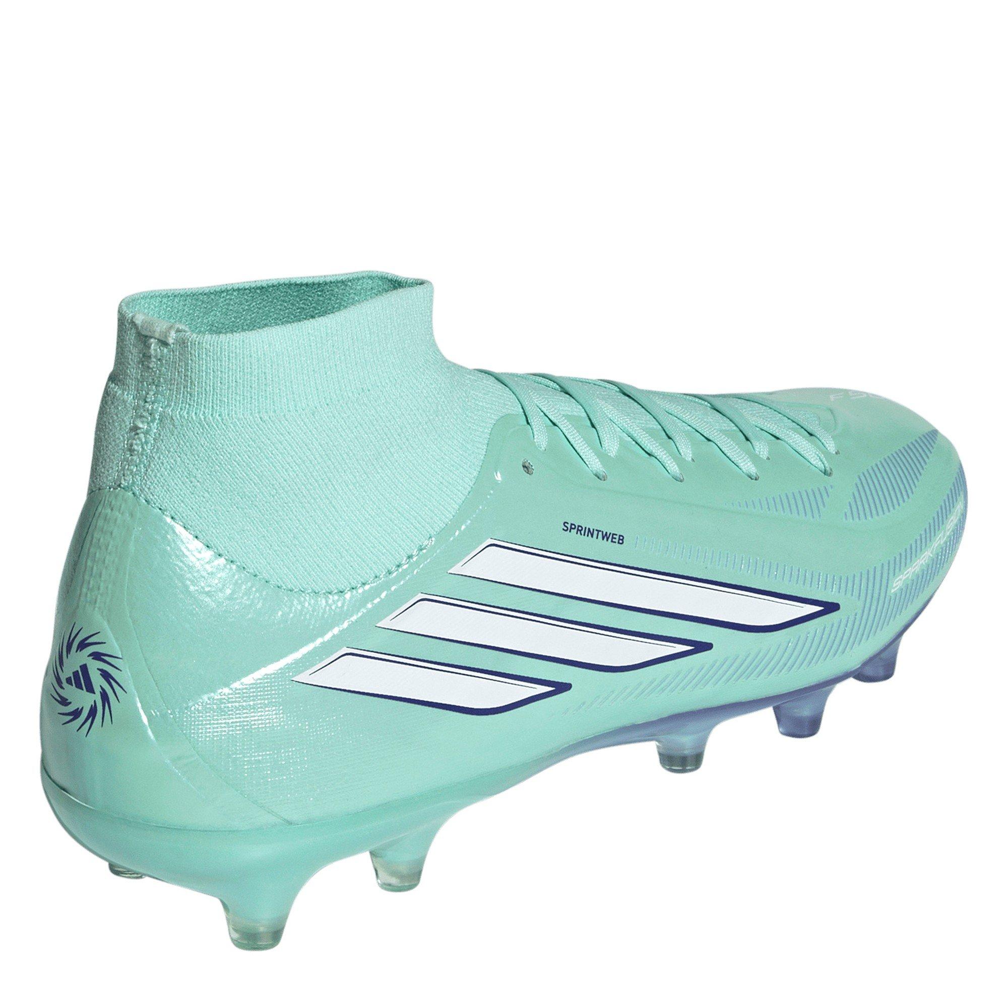 Mint/Black - adidas - Women's F50 Sparkfusion PRO FG/AG Primeknit Lace-Up Football Boots - 4