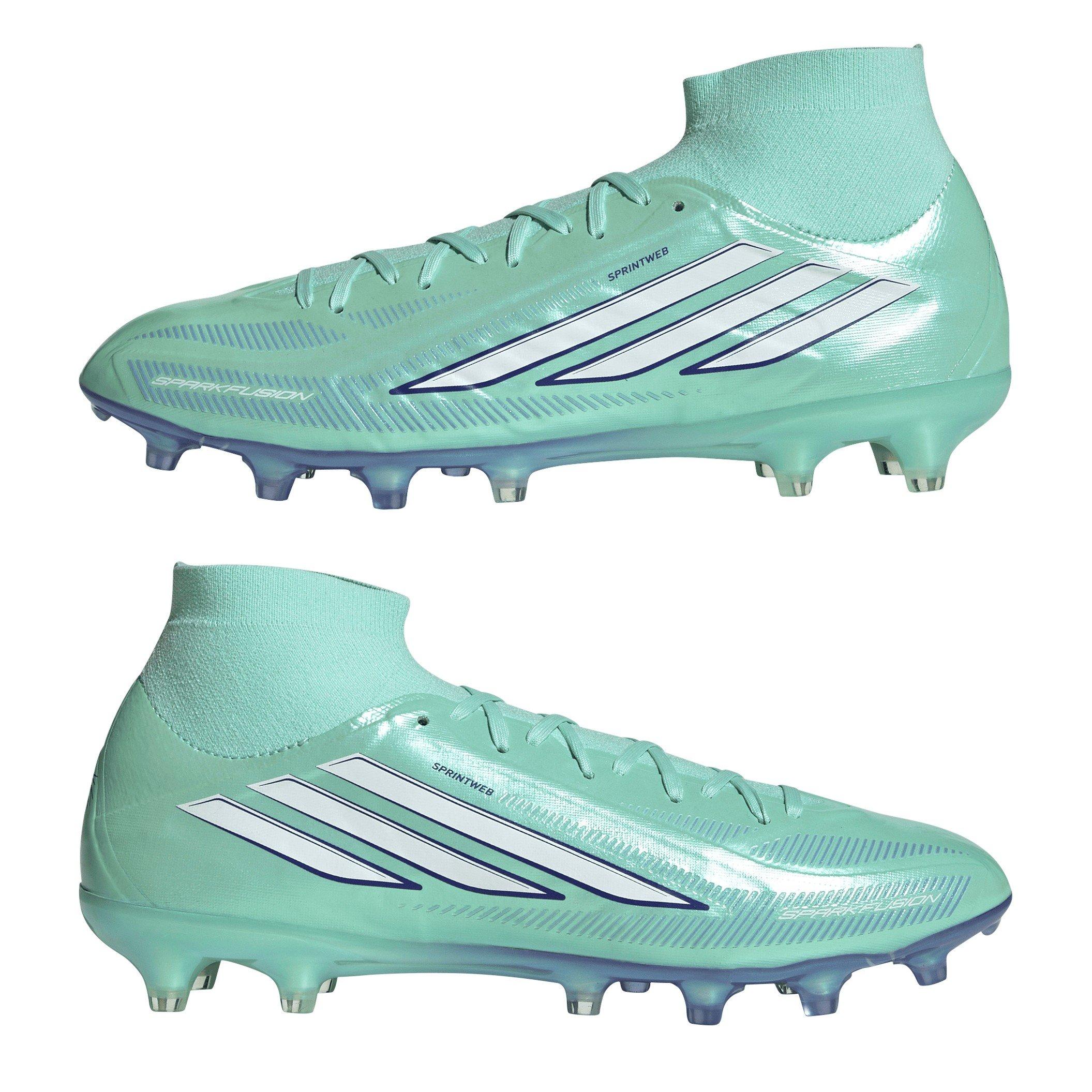 Mint/Black - adidas - Women's F50 Sparkfusion PRO FG/AG Primeknit Lace-Up Football Boots - 9