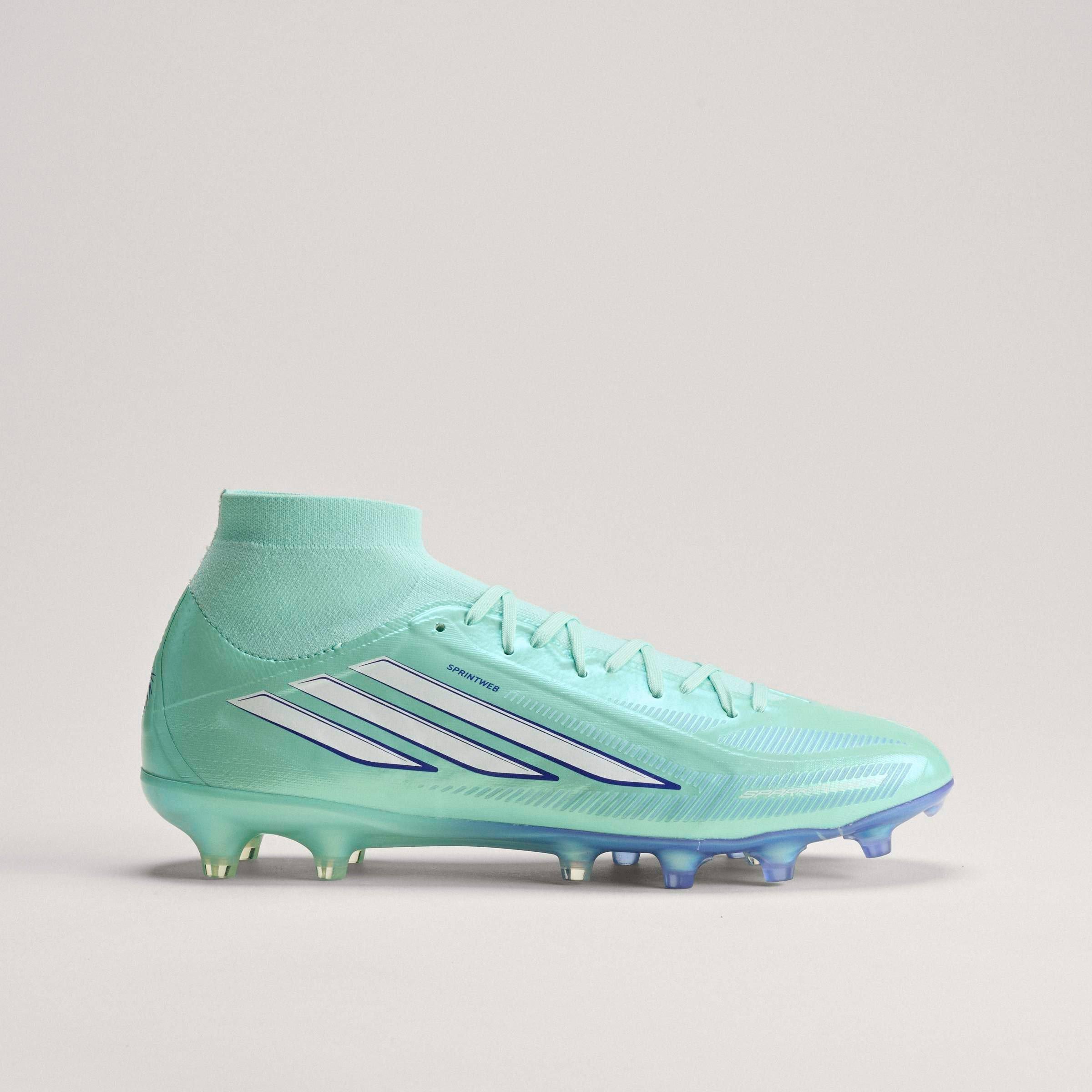 Mint/Black - adidas - Women's F50 Sparkfusion PRO FG/AG Primeknit Lace-Up Football Boots - 10