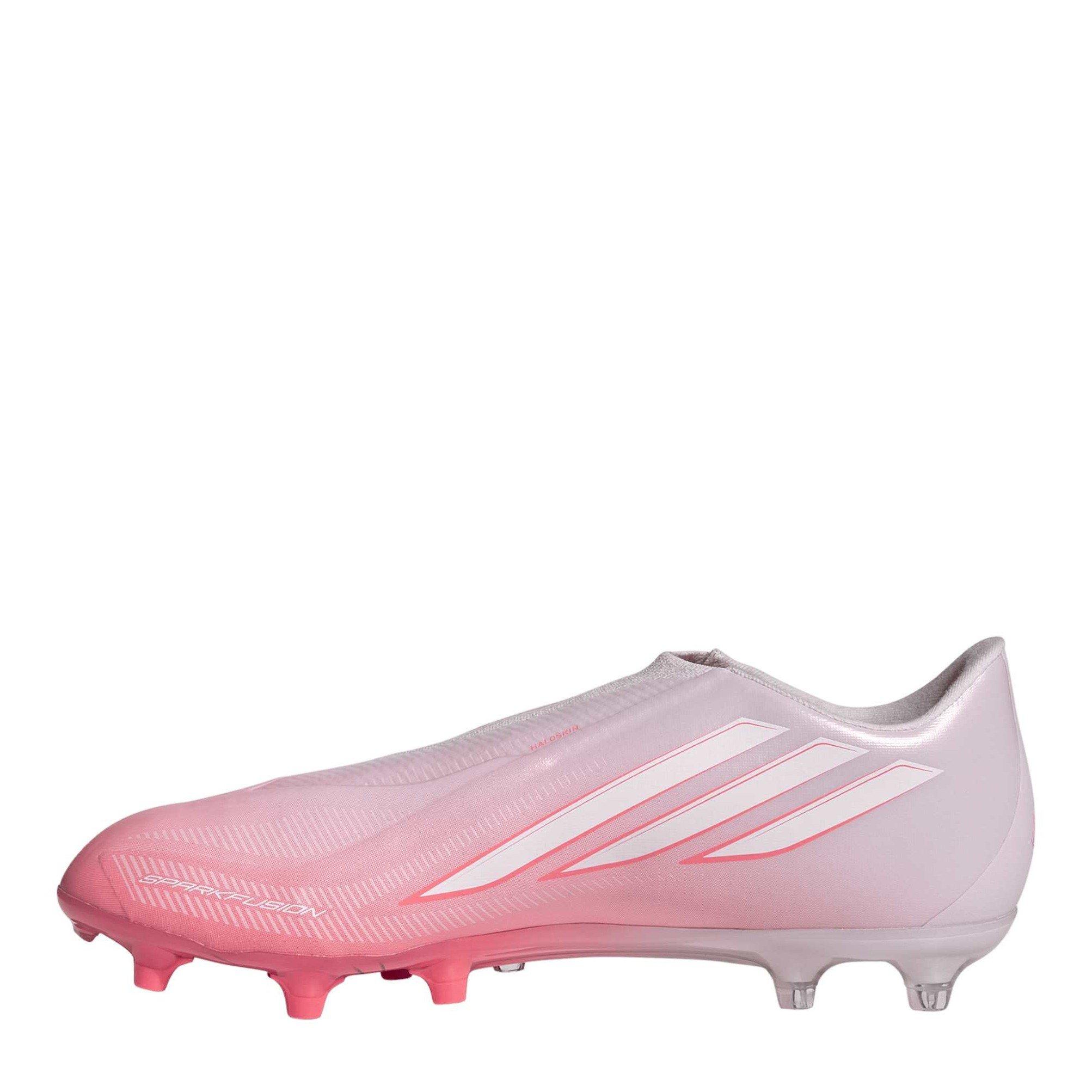 White/Coral - adidas - F50 Sparkfusion League Laceless Firm Ground / Artificial Grass Football Boots Womens - 2