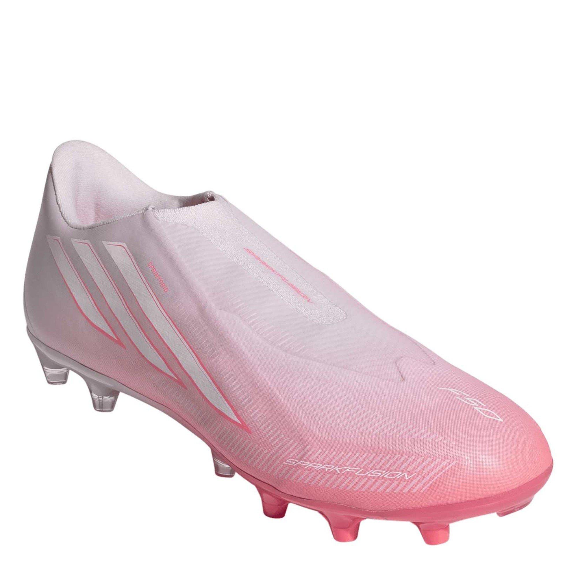 White/Coral - adidas - F50 Sparkfusion League Laceless Firm Ground / Artificial Grass Football Boots Womens - 3