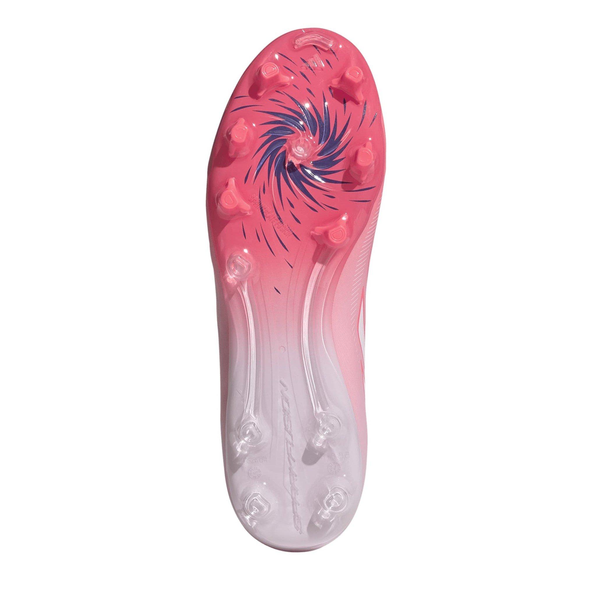 White/Coral - adidas - F50 Sparkfusion League Laceless Firm Ground / Artificial Grass Football Boots Womens - 6