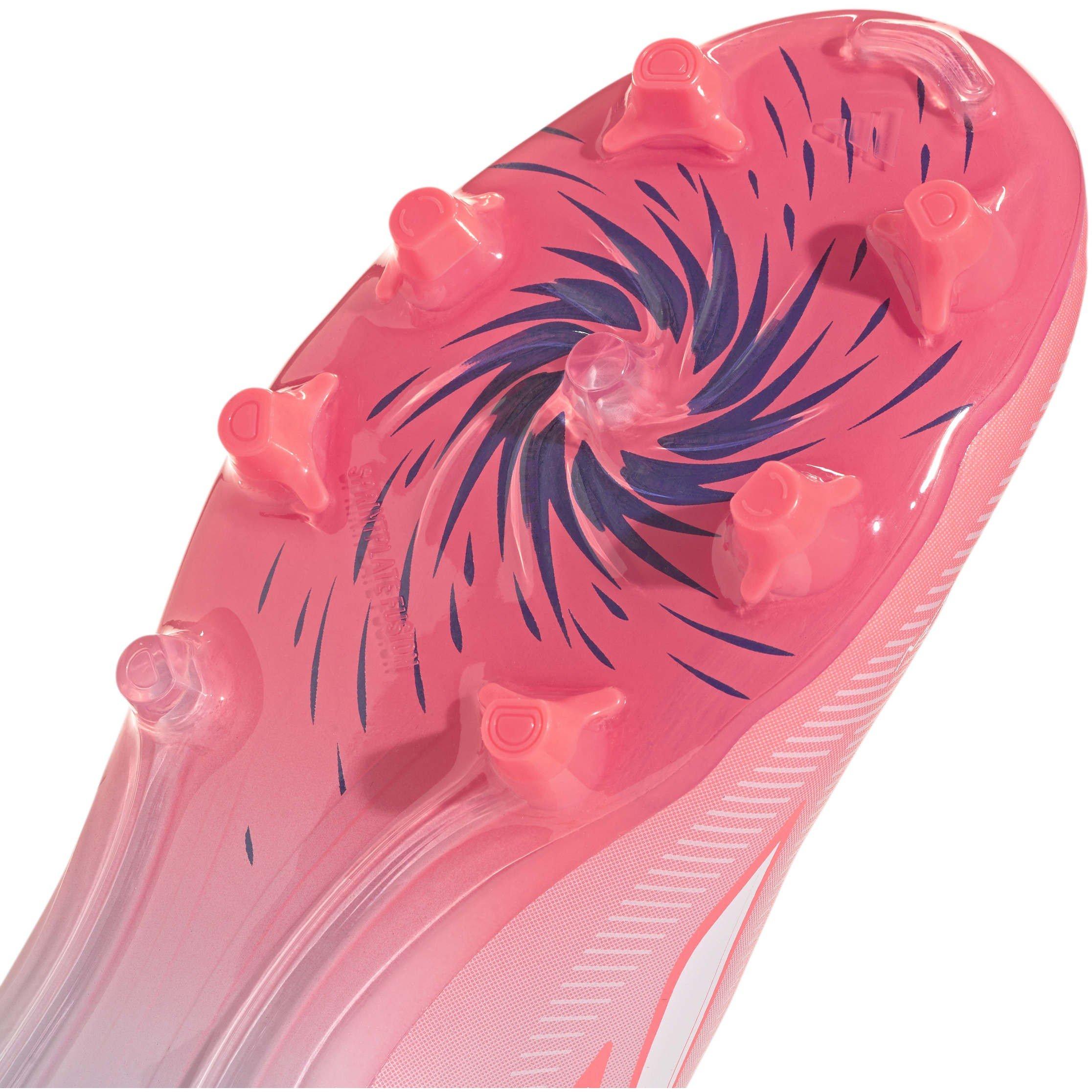 White/Coral - adidas - F50 Sparkfusion League Laceless Firm Ground / Artificial Grass Football Boots Womens - 8