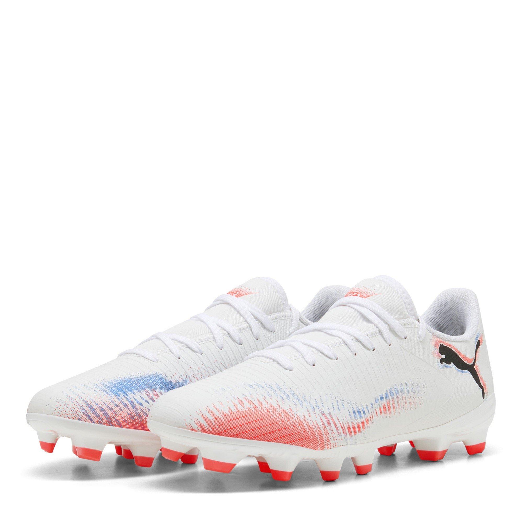 Puma Women's Future 8 Play Firm Ground Football Boots - White-Bl - 6.5 (40)