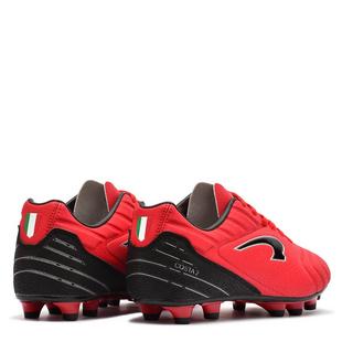 Red/Black - Kronos - Costa 2 Adults Firm Ground Football Boots - 6