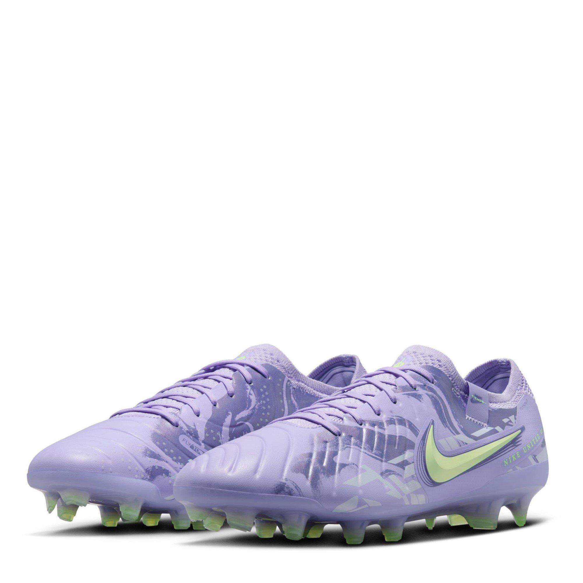 Purple/Volt - Nike - United Tiempo Legend 10 Elite Firm Ground Boots - 4