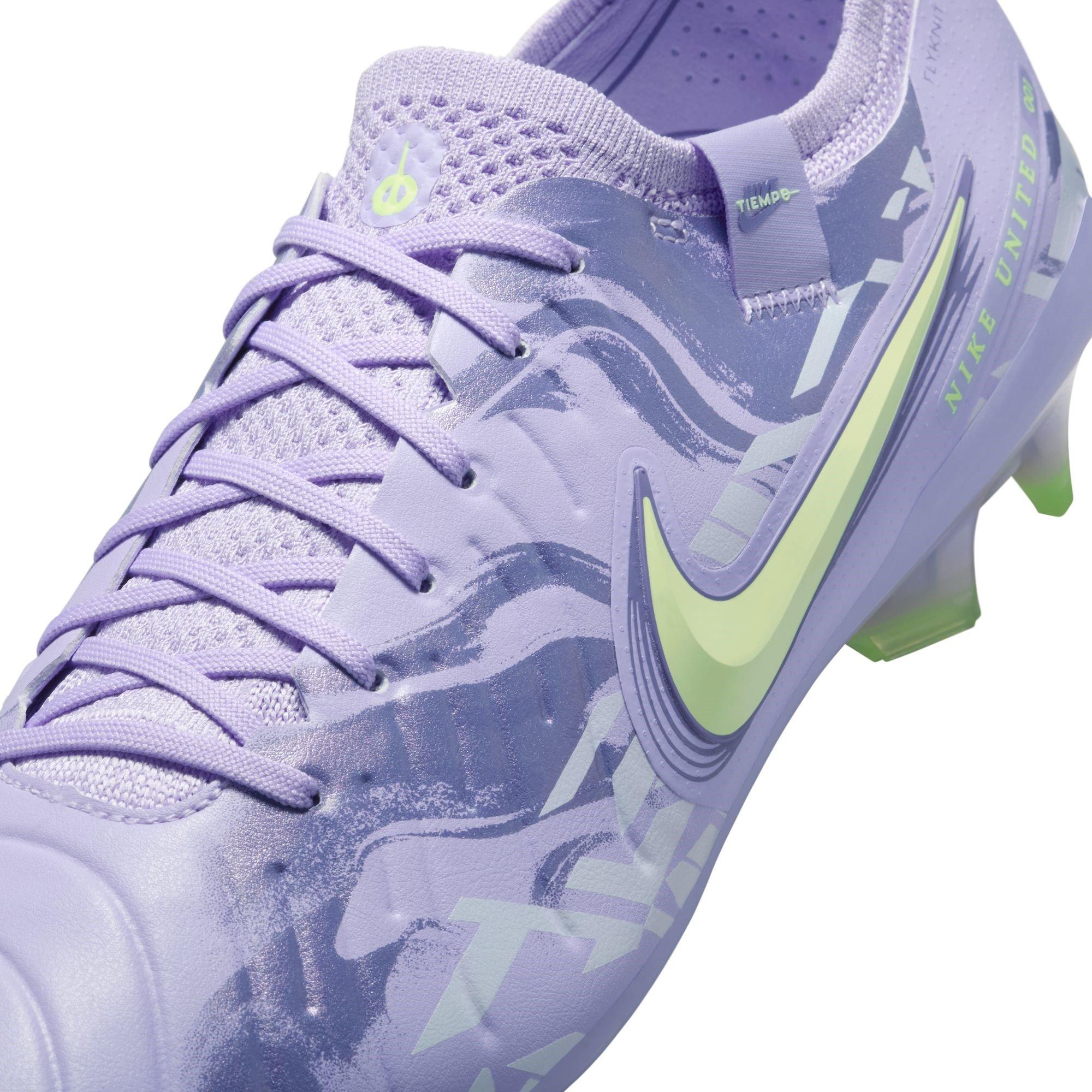 Purple/Volt - Nike - United Tiempo Legend 10 Elite Firm Ground Boots - 7