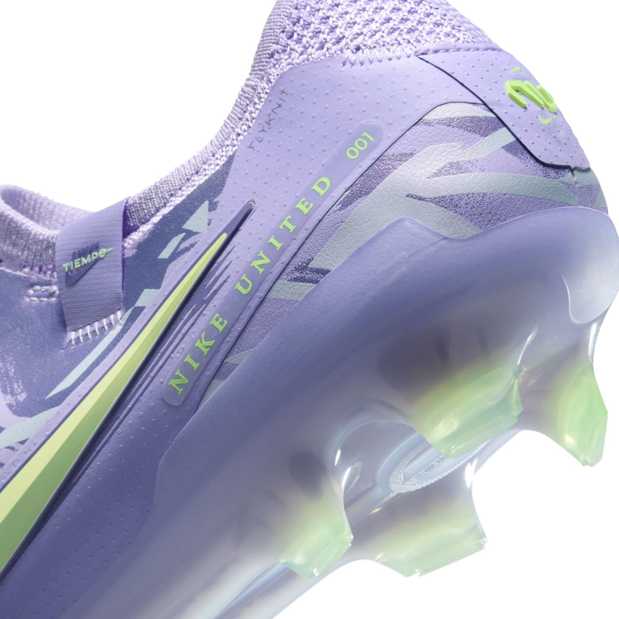 Purple/Volt - Nike - United Tiempo Legend 10 Elite Firm Ground Boots - 8