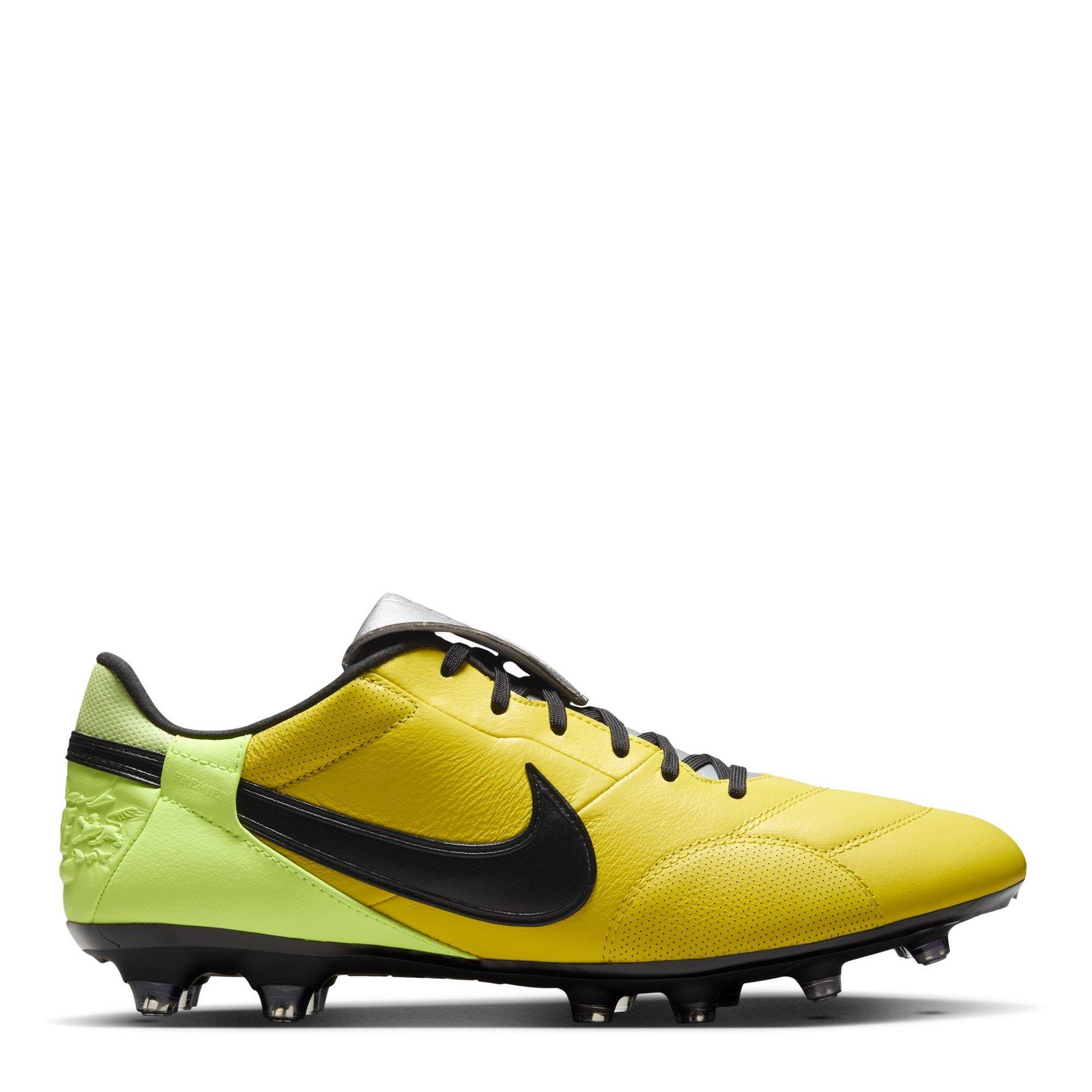 Nike Men's Premier 3 Adults Firm Ground Football Boots - Volt/Black - 9.5 (44.5)