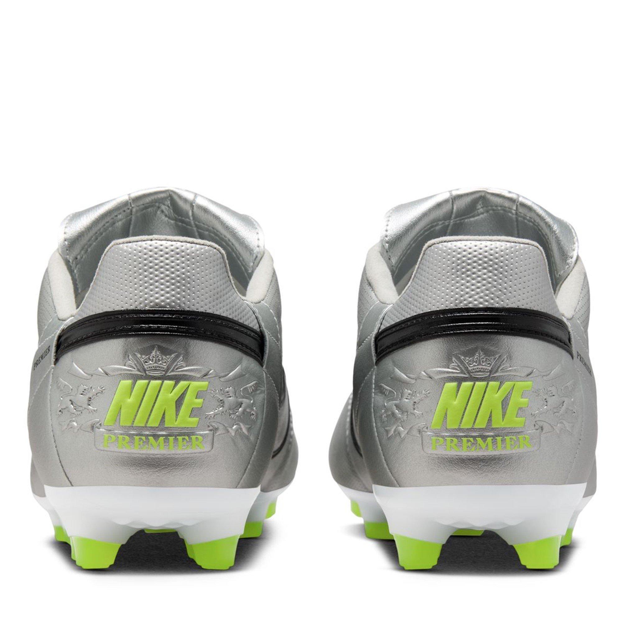 M.Silv/Blk-Volt - Nike - Premier 3 Academy Firm Ground Football Boots - 5