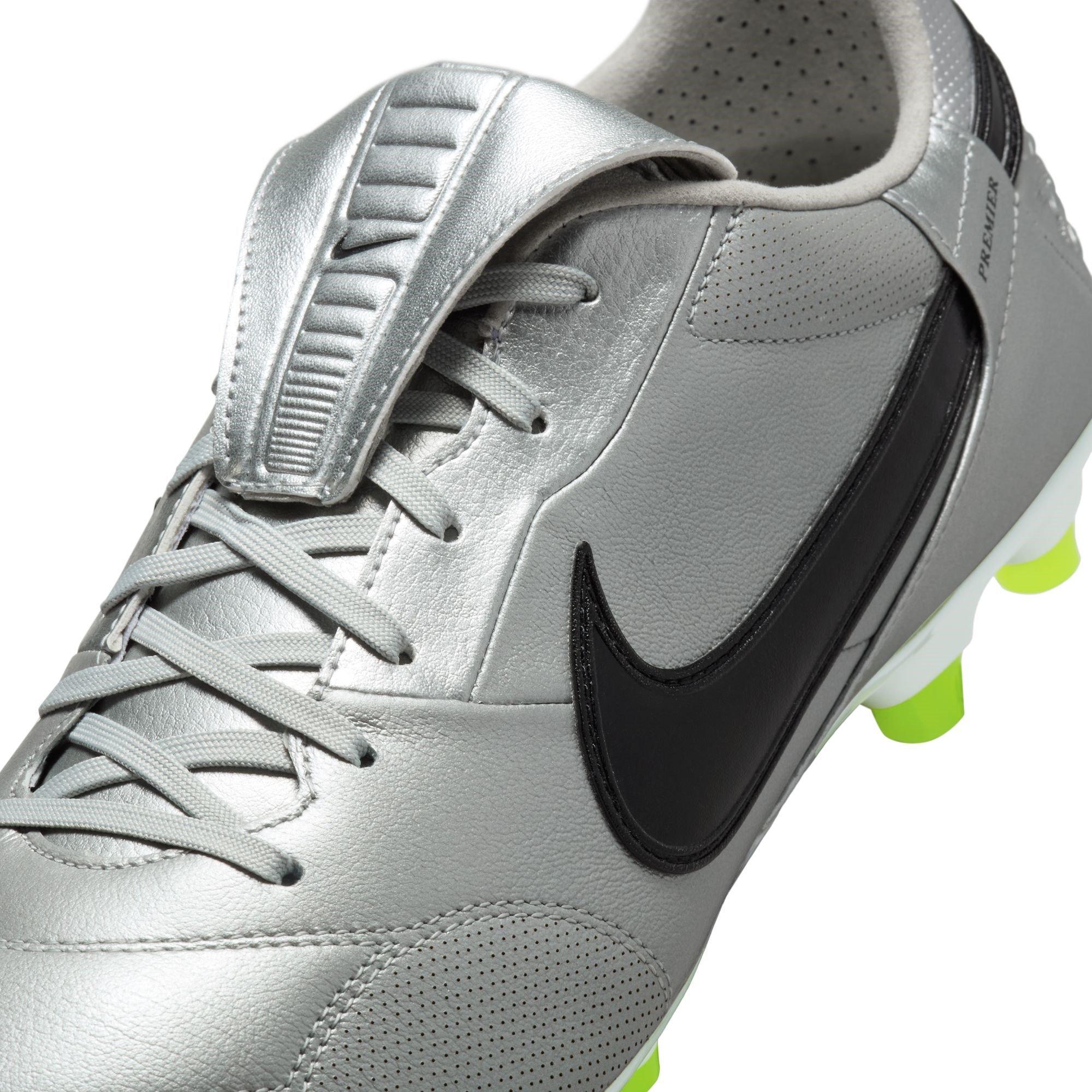 M.Silv/Blk-Volt - Nike - Premier 3 Academy Firm Ground Football Boots - 7