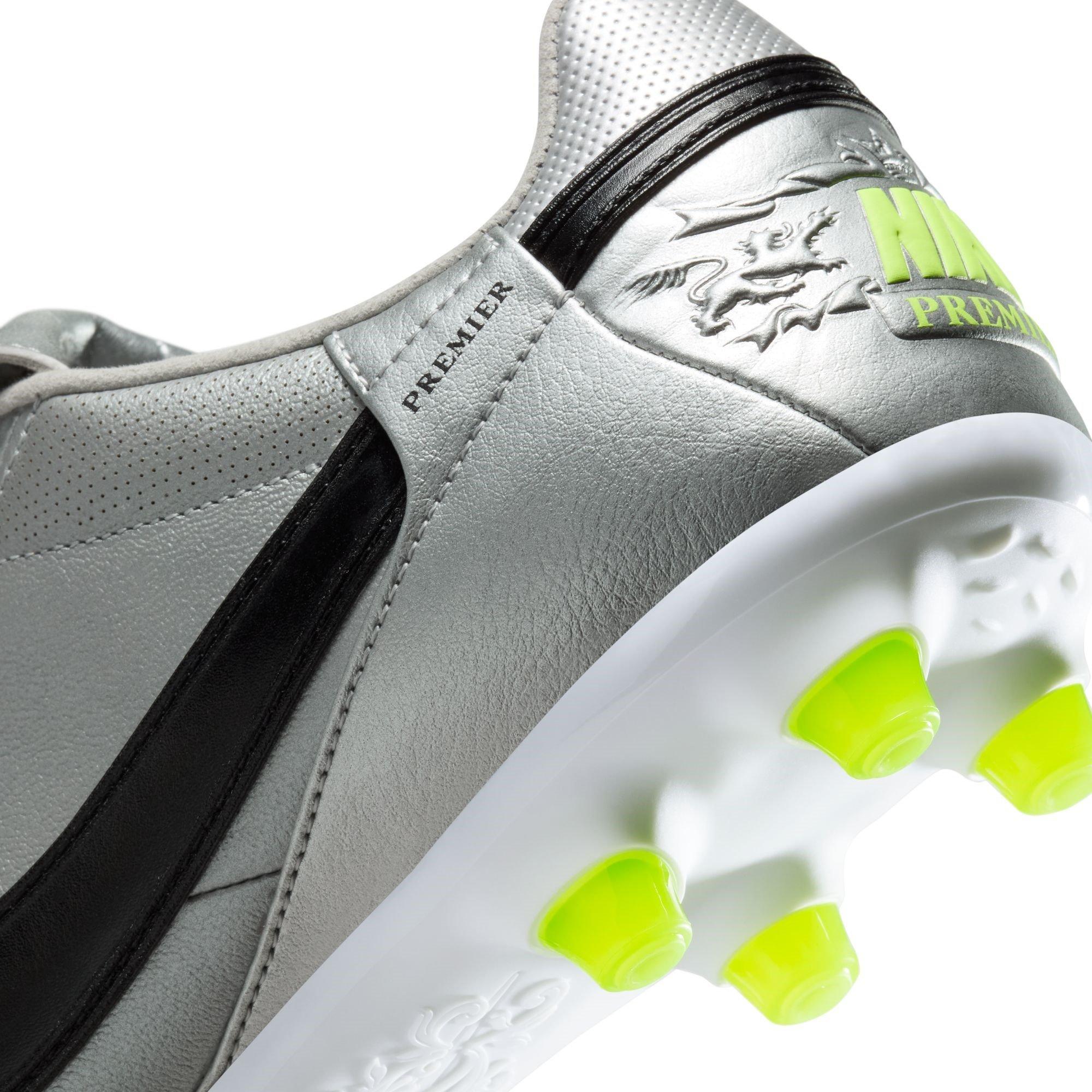 M.Silv/Blk-Volt - Nike - Premier 3 Academy Firm Ground Football Boots - 8