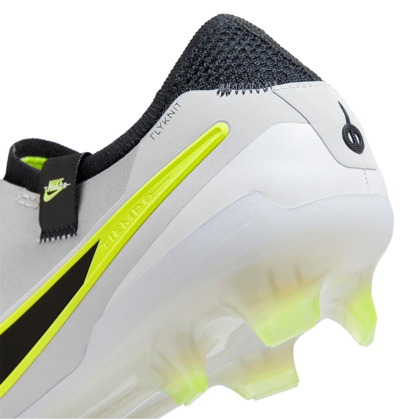 M.Silver/Black - Nike - Tiempo Legend 10 Elite Firm Ground Low Top Football Boots - 8