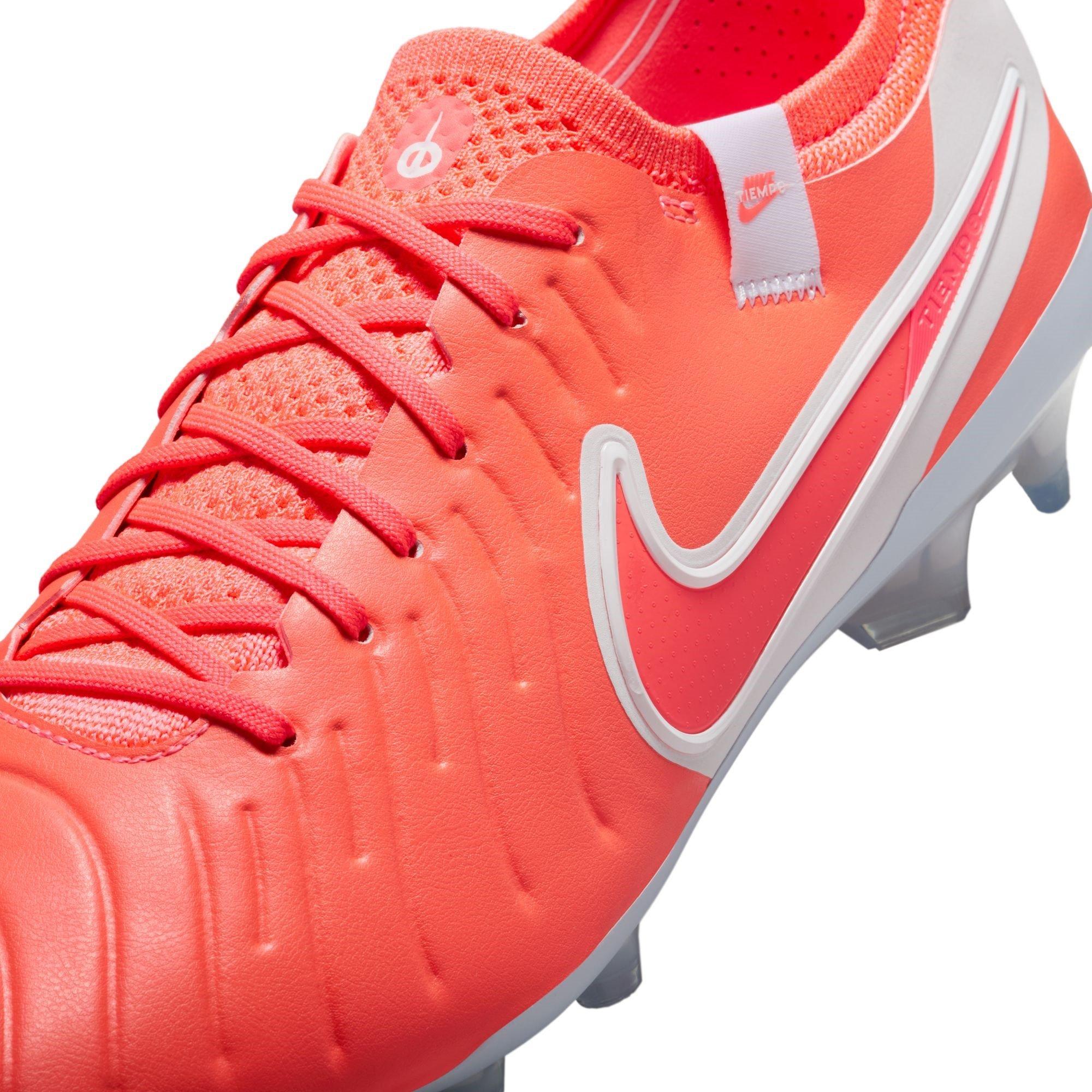 Hot Lava/White - Nike - Tiempo Legend 10 Elite Firm Ground Boots - 7