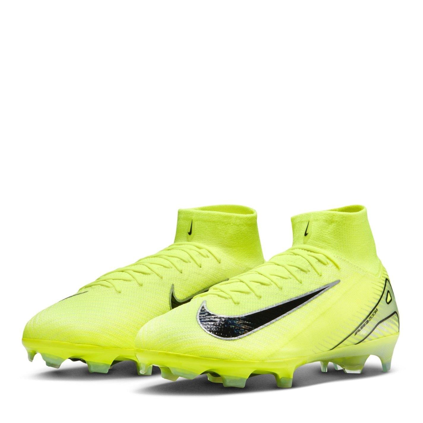 Volt/Black - Nike - Mercurial Superfly 10 Elite Firm Ground High Top Football Boots - 4