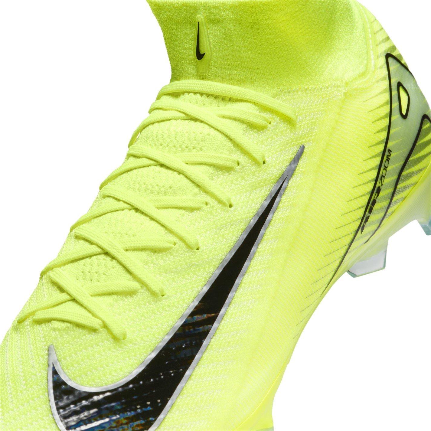 Volt/Black - Nike - Mercurial Superfly 10 Elite Firm Ground High Top Football Boots - 9