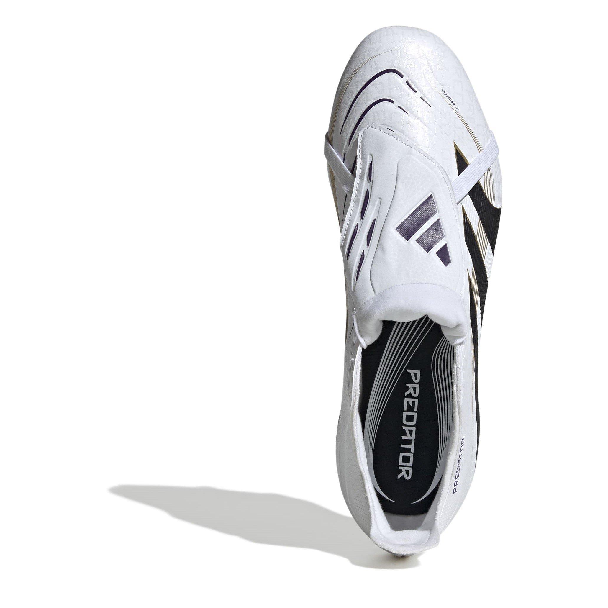 White/Blk/Gold - adidas - Pred League Firm Ground Football Boot - 5