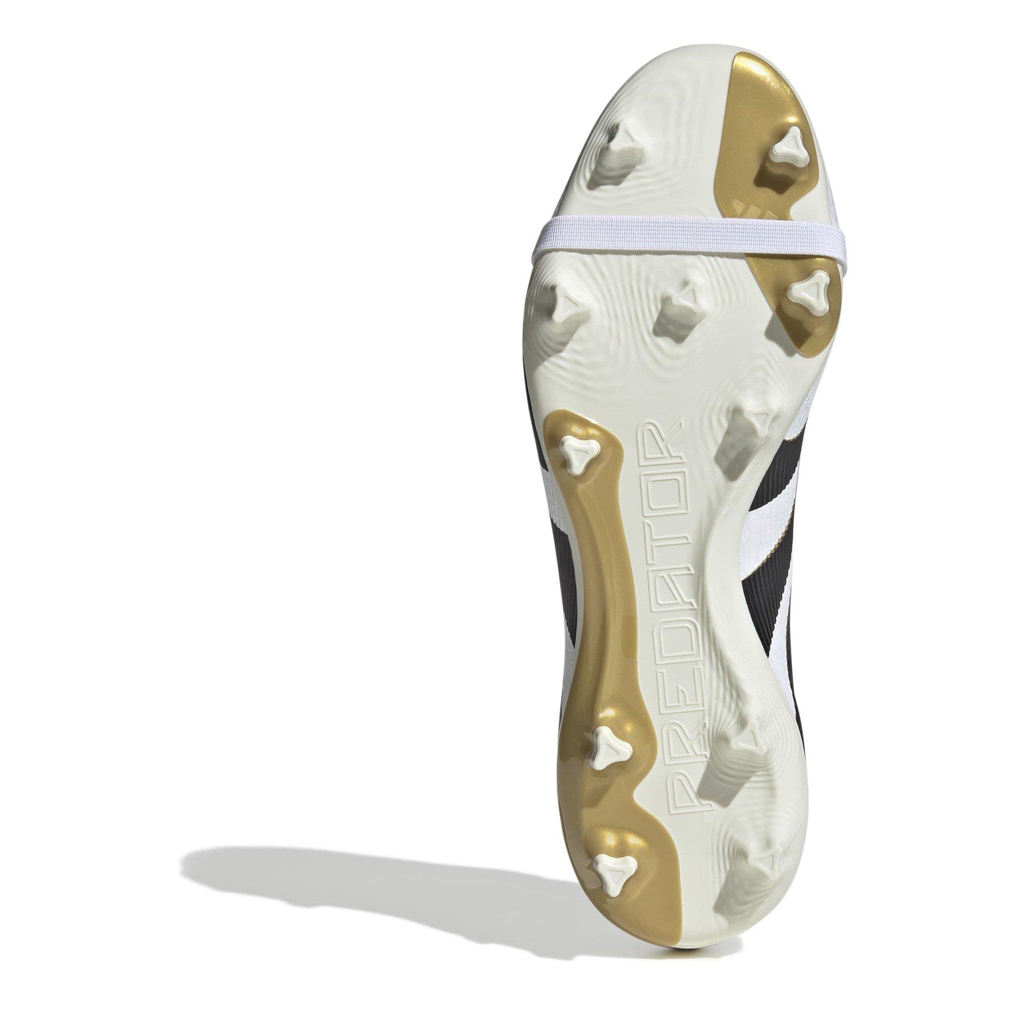 White/Blk/Gold - adidas - Pred League Firm Ground Football Boot - 6