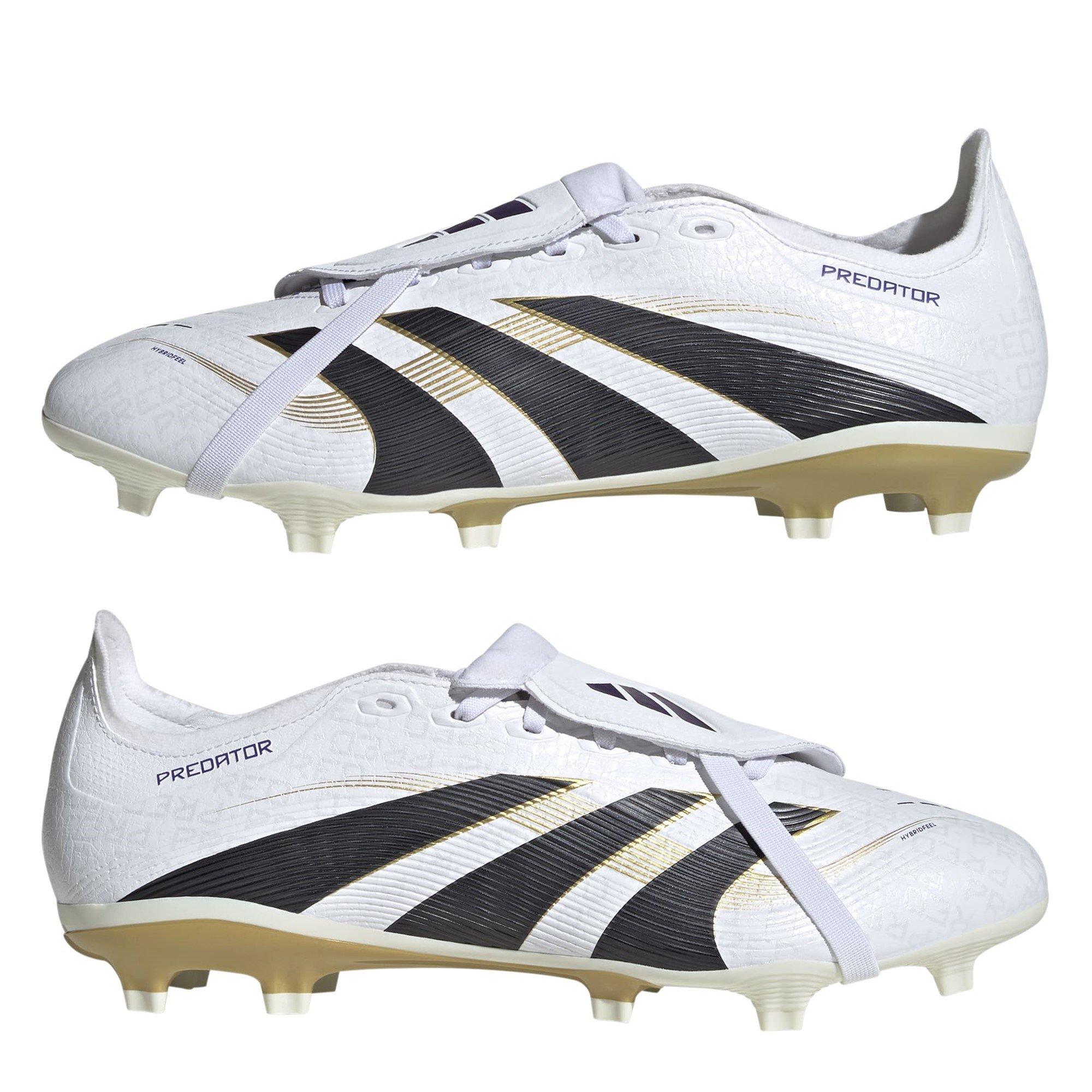 White/Blk/Gold - adidas - Pred League Firm Ground Football Boot - 9