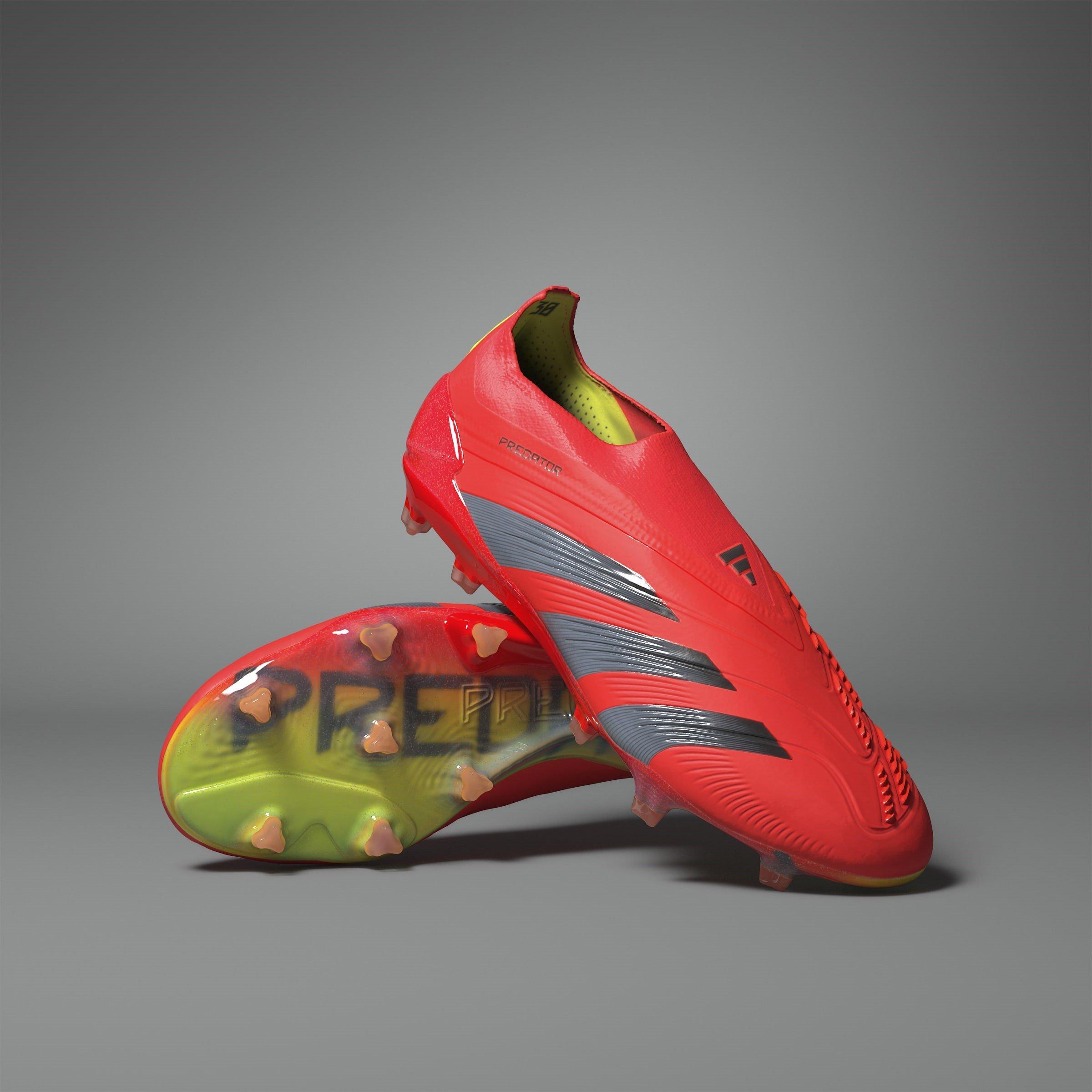 Solar Red/Core - adidas - Predator Elite Laceless Firm Ground Football Boots Adults - 10