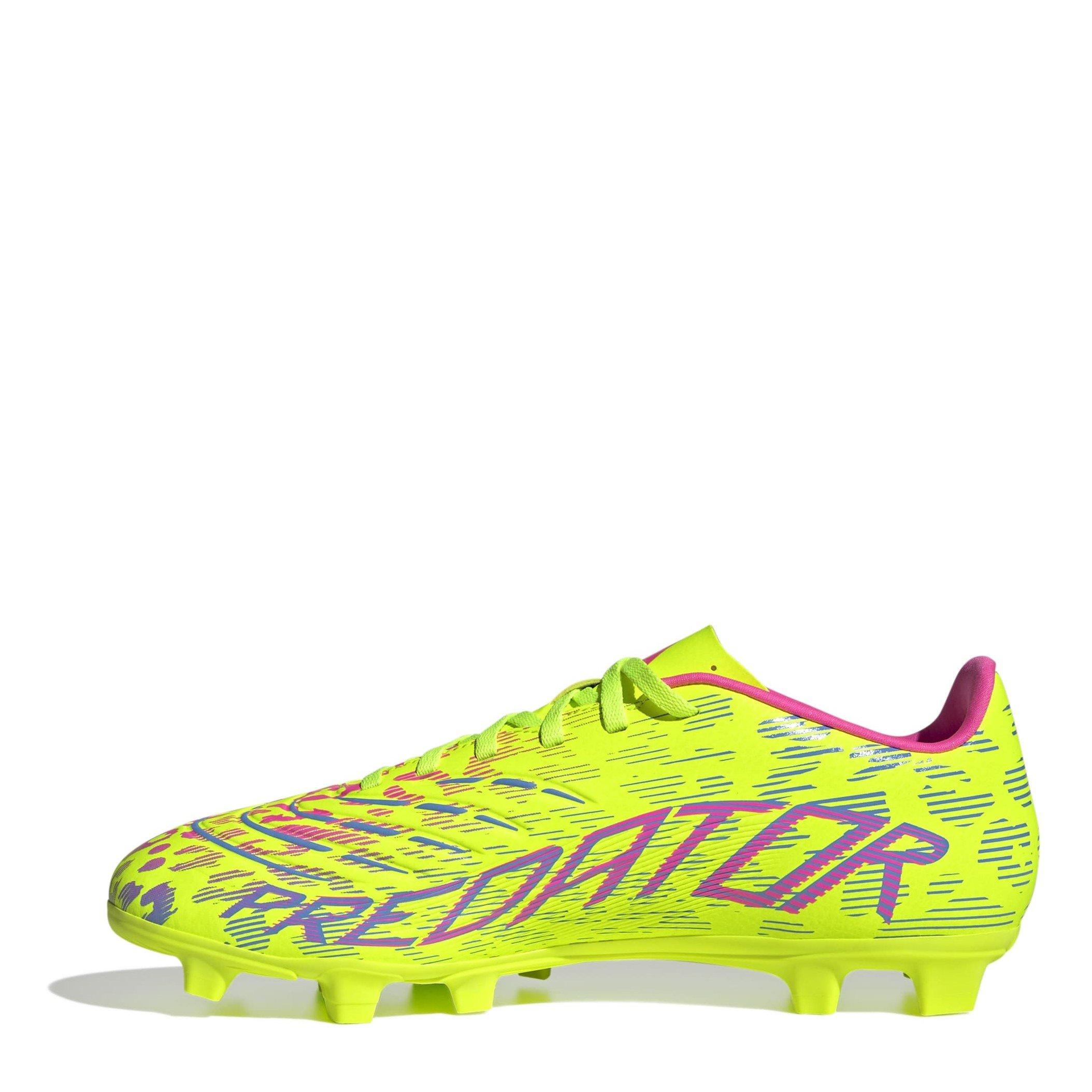 Lucid Lemon/Blu - adidas - Predator Club Firm Ground Kids - 2