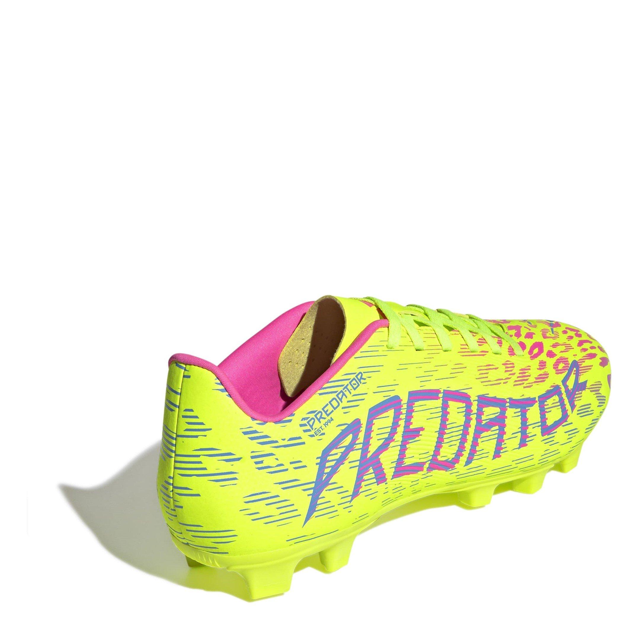 Lucid Lemon/Blu - adidas - Predator Club Firm Ground Kids - 4