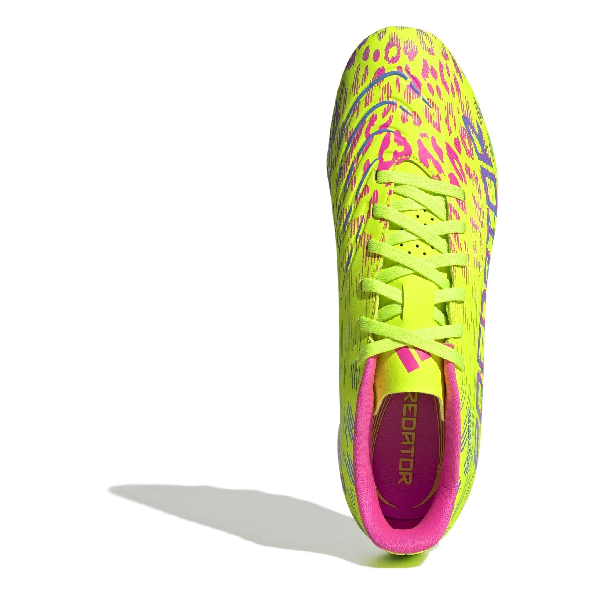 Lucid Lemon/Blu - adidas - Predator Club Firm Ground Kids - 5