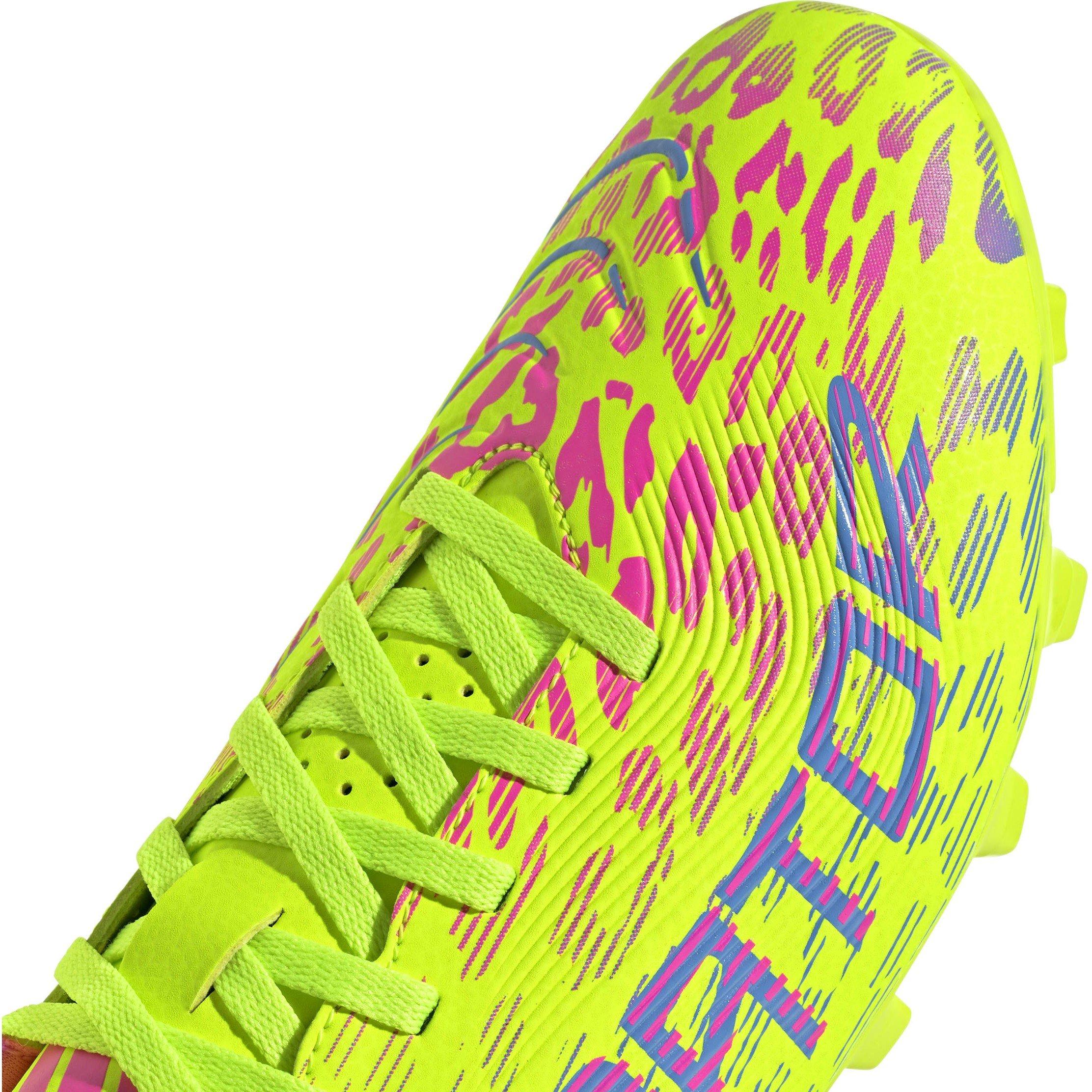 Lucid Lemon/Blu - adidas - Predator Club Firm Ground Kids - 8