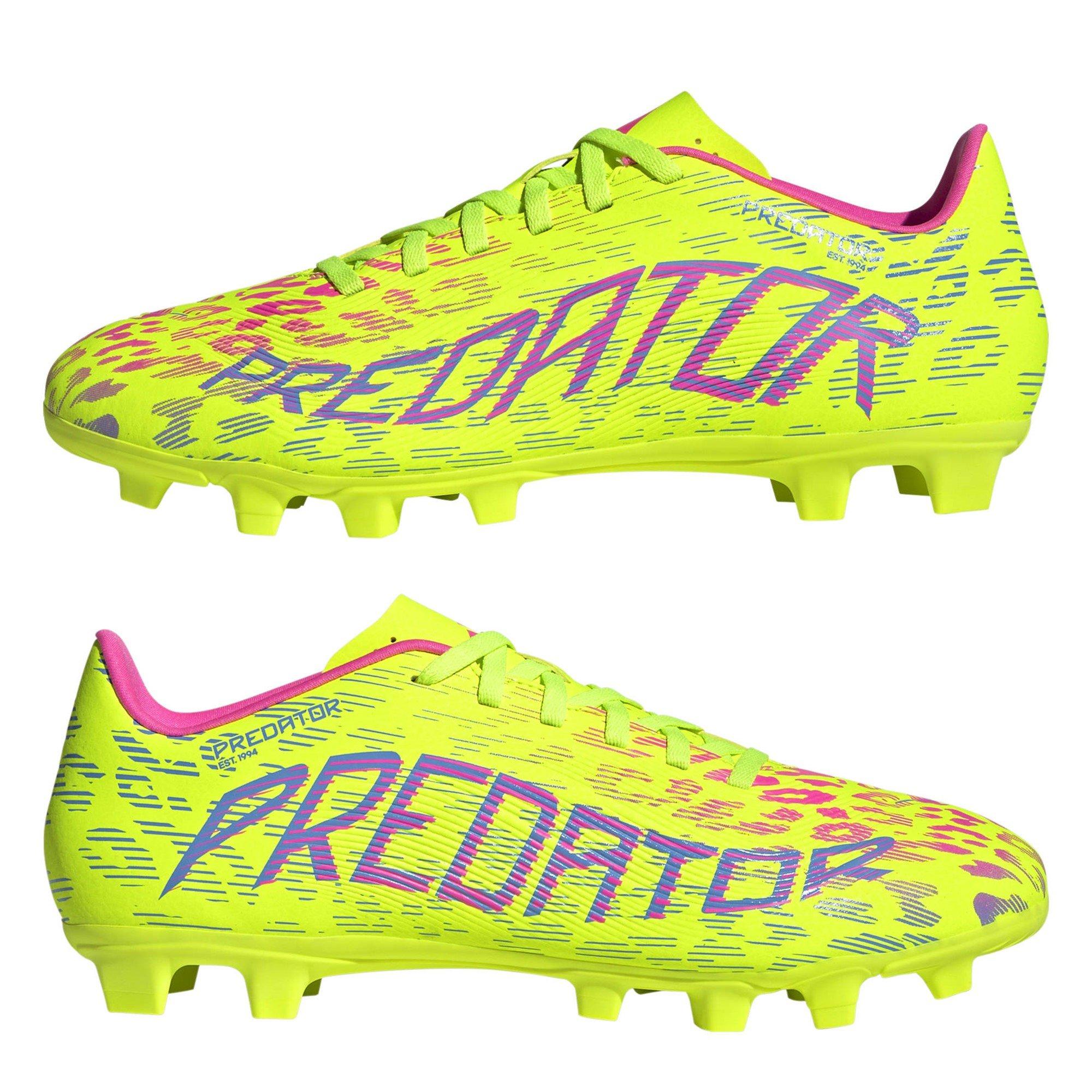 Lucid Lemon/Blu - adidas - Predator Club Firm Ground Kids - 9